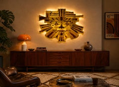 Matius Rare and Spectacular Midcentury "Inca" Wall Light, France, 1977