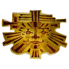 Matius Rare and Spectacular Midcentury "Inca" Wall Light, France, 1977