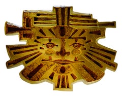 Matius Rare and Spectacular Midcentury "Inca" Wall Light, France, 1977