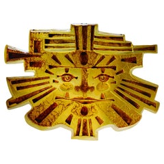 Spettacolare applique francese di metà secolo "Inca" di Matius, 1977