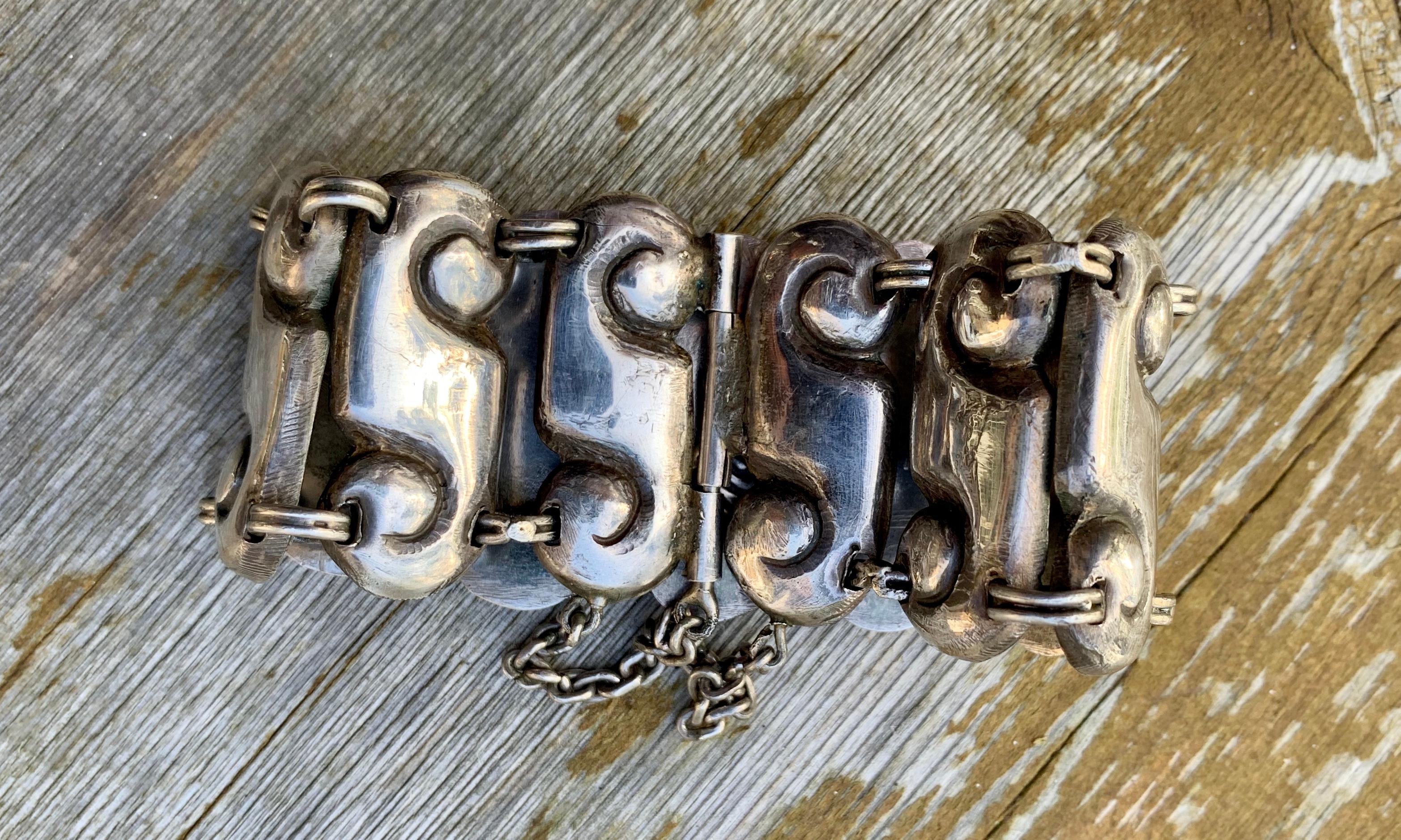 MATL Matilde Poulat Mexican Necklace Bracelet Suite Sterling Silver Rare 3