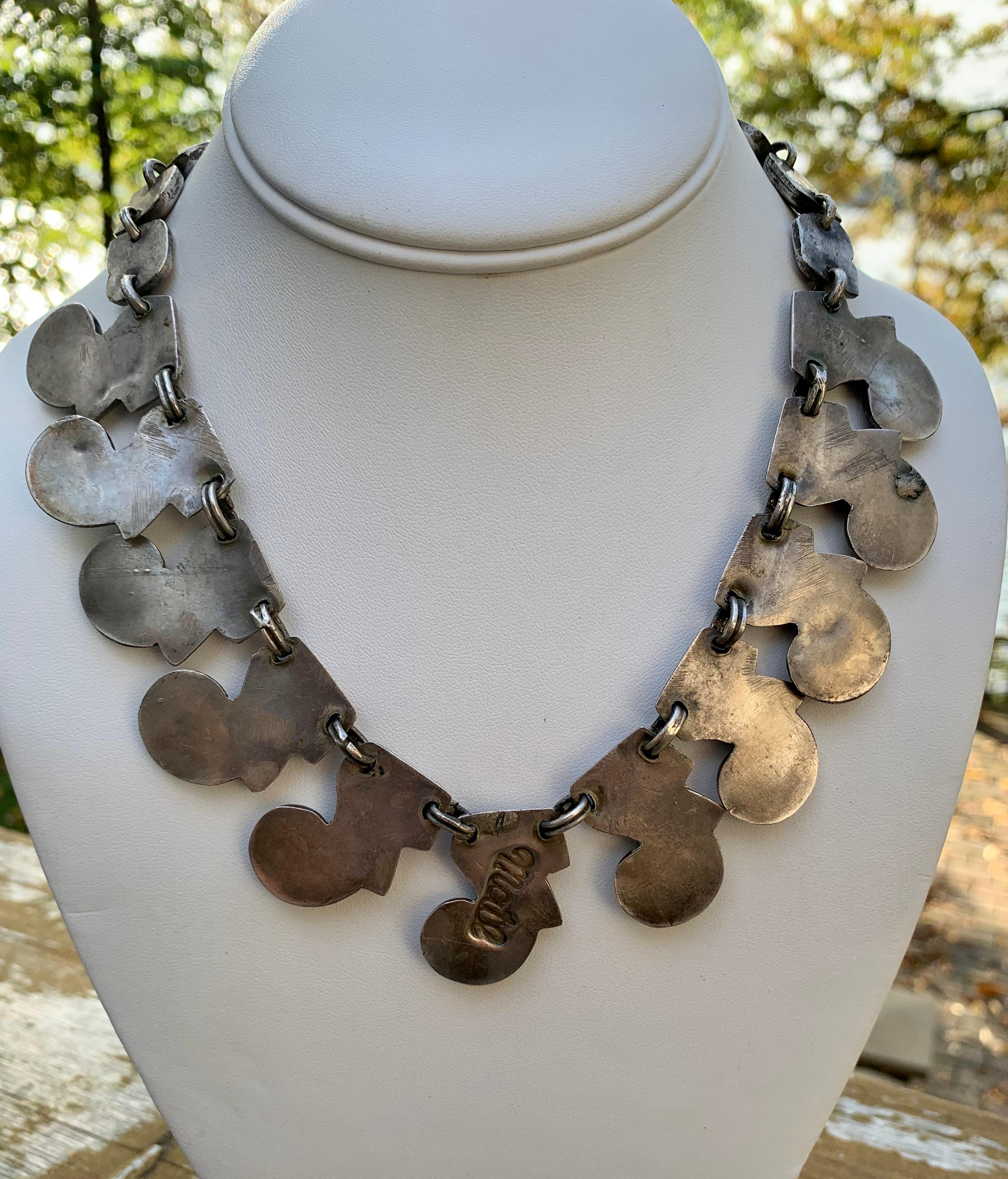 MATL Matilde Poulat Mexican Necklace Bracelet Suite Sterling Silver Rare 5