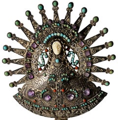Mexikanische Matl-Figur aus Silber im Santos-Stil
