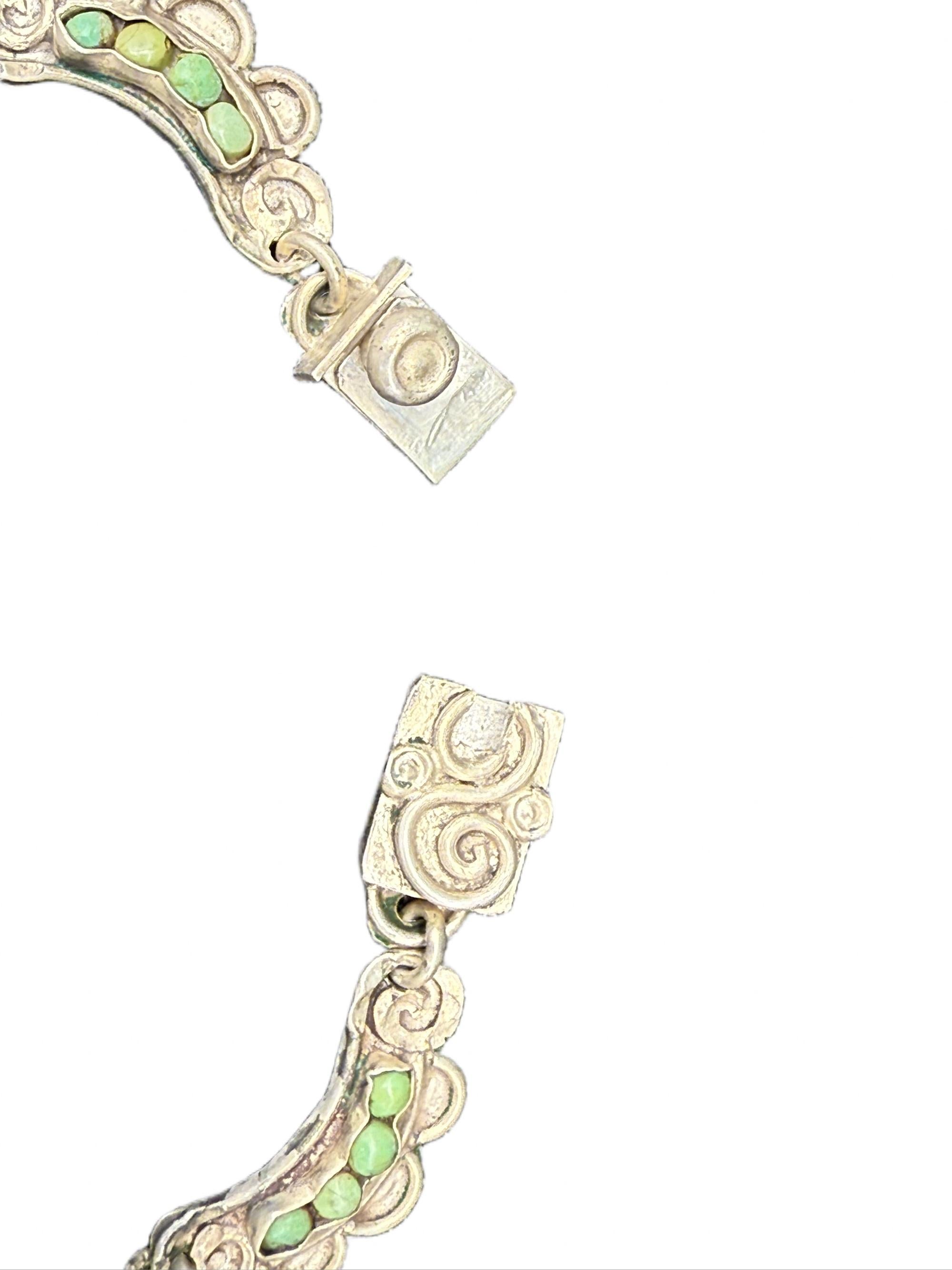 Collier en argent de Matl Salas avec améthyste et turquoise, argent mexicain 1970 en vente 1