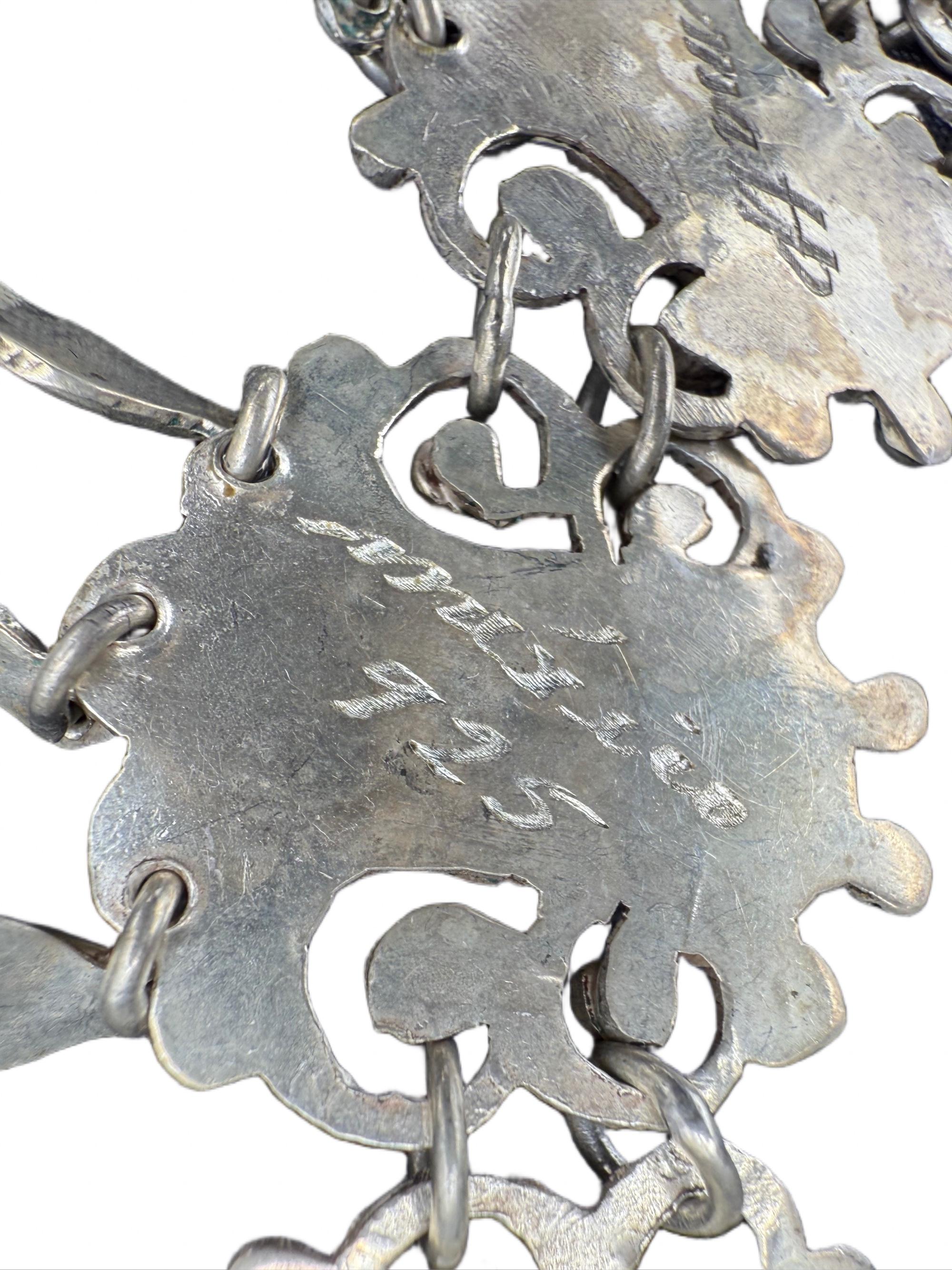 Collier en argent de Matl Salas avec améthyste et turquoise, argent mexicain 1970 en vente 3