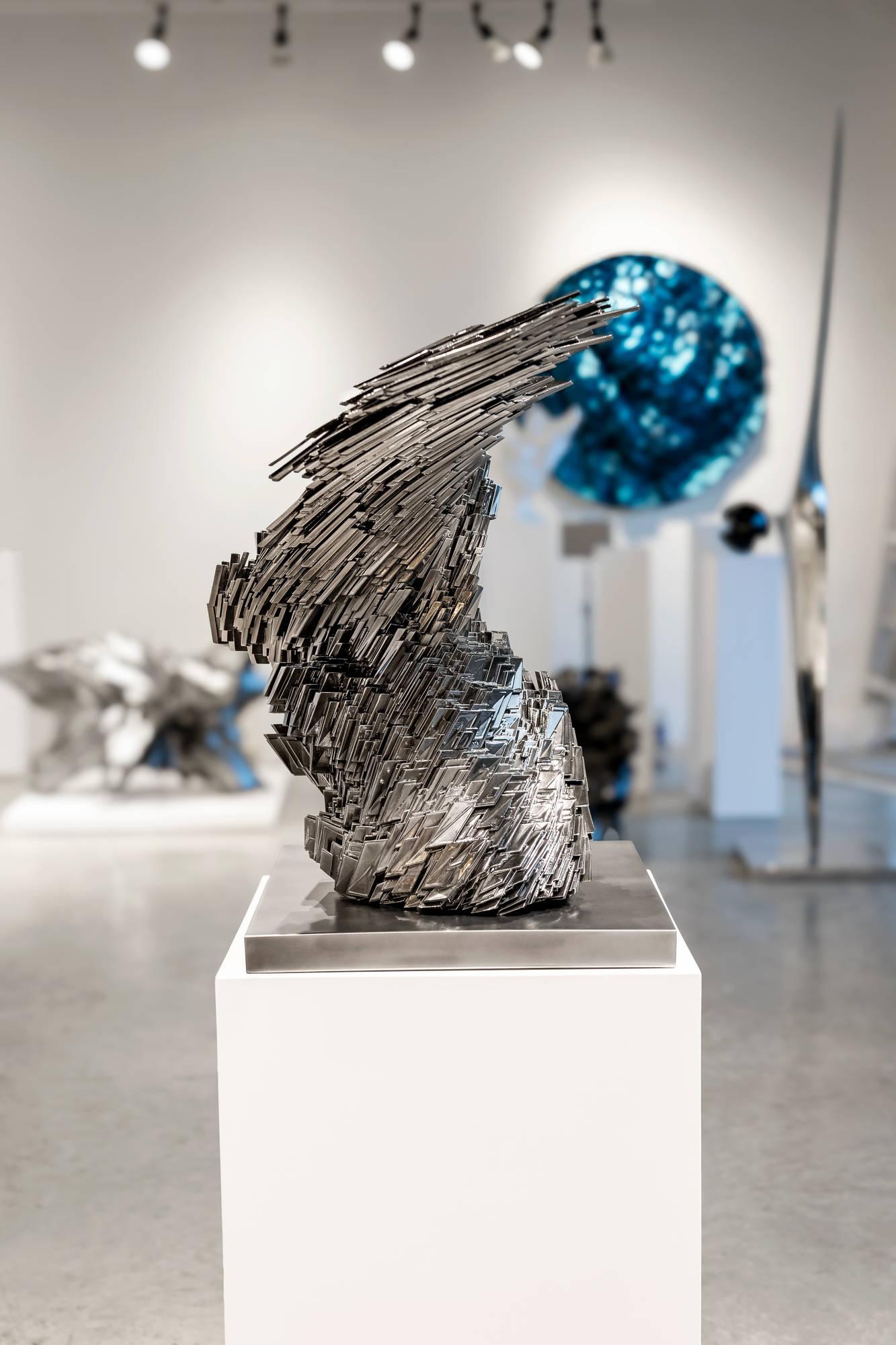 Matrix 01 Chrome Abstract Sculpture In New Condition For Sale In San Jose del Cabo, BCS