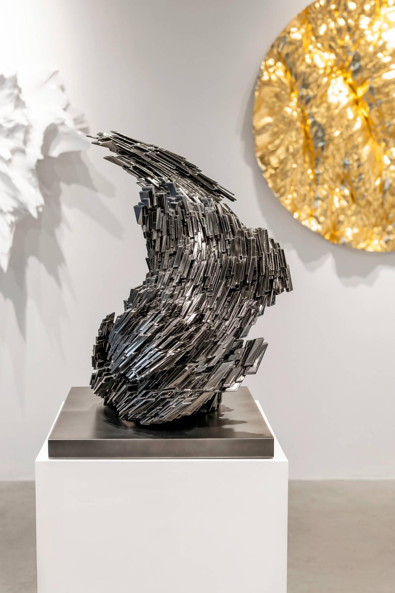 Contemporary Matrix 01 Chrome Abstract Sculpture For Sale