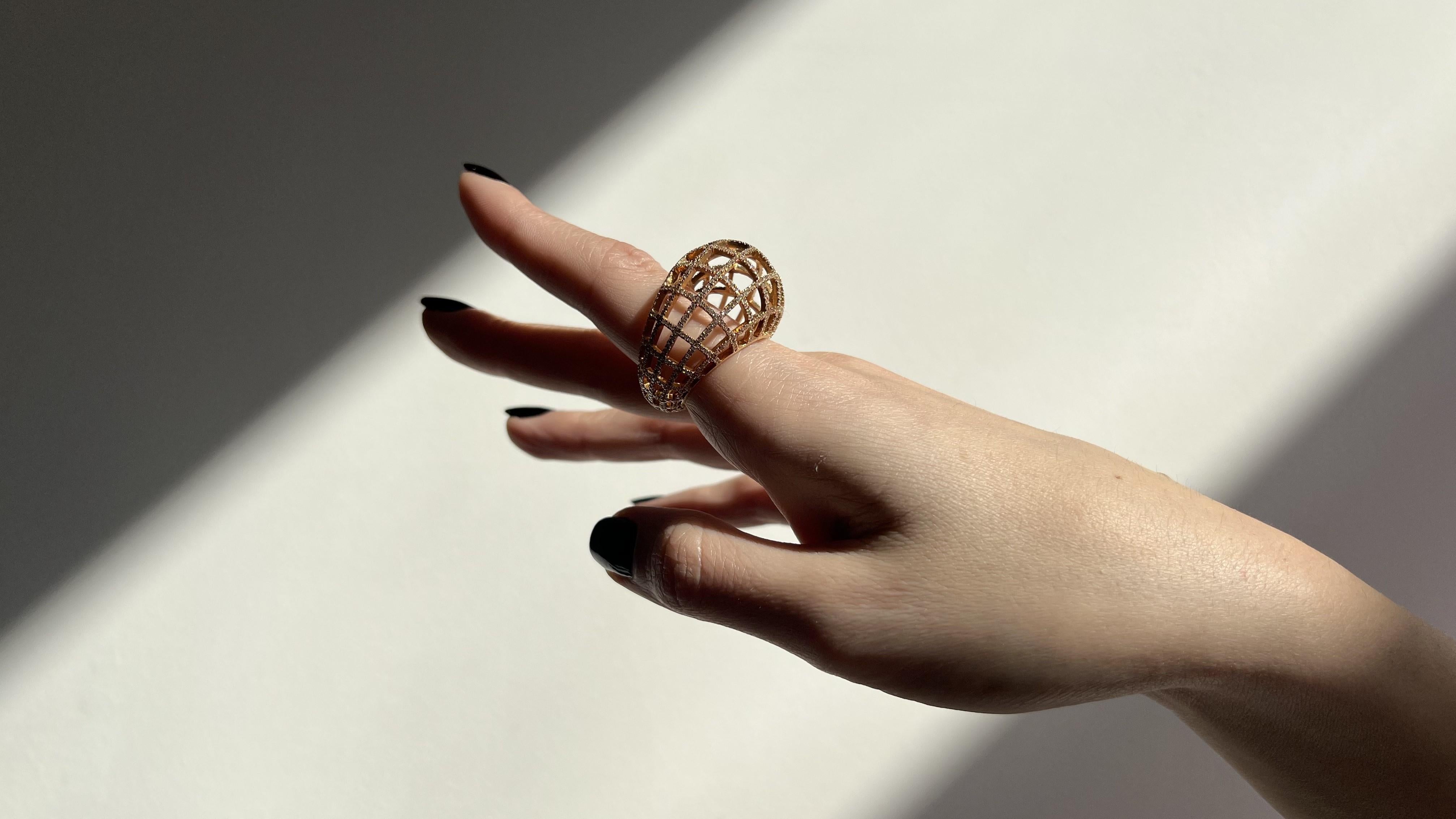 Matrix 18K Gold Einzelring mit 2,7CT weißen Diamanten im Zustand „Neu“ im Angebot in Beirut, LB