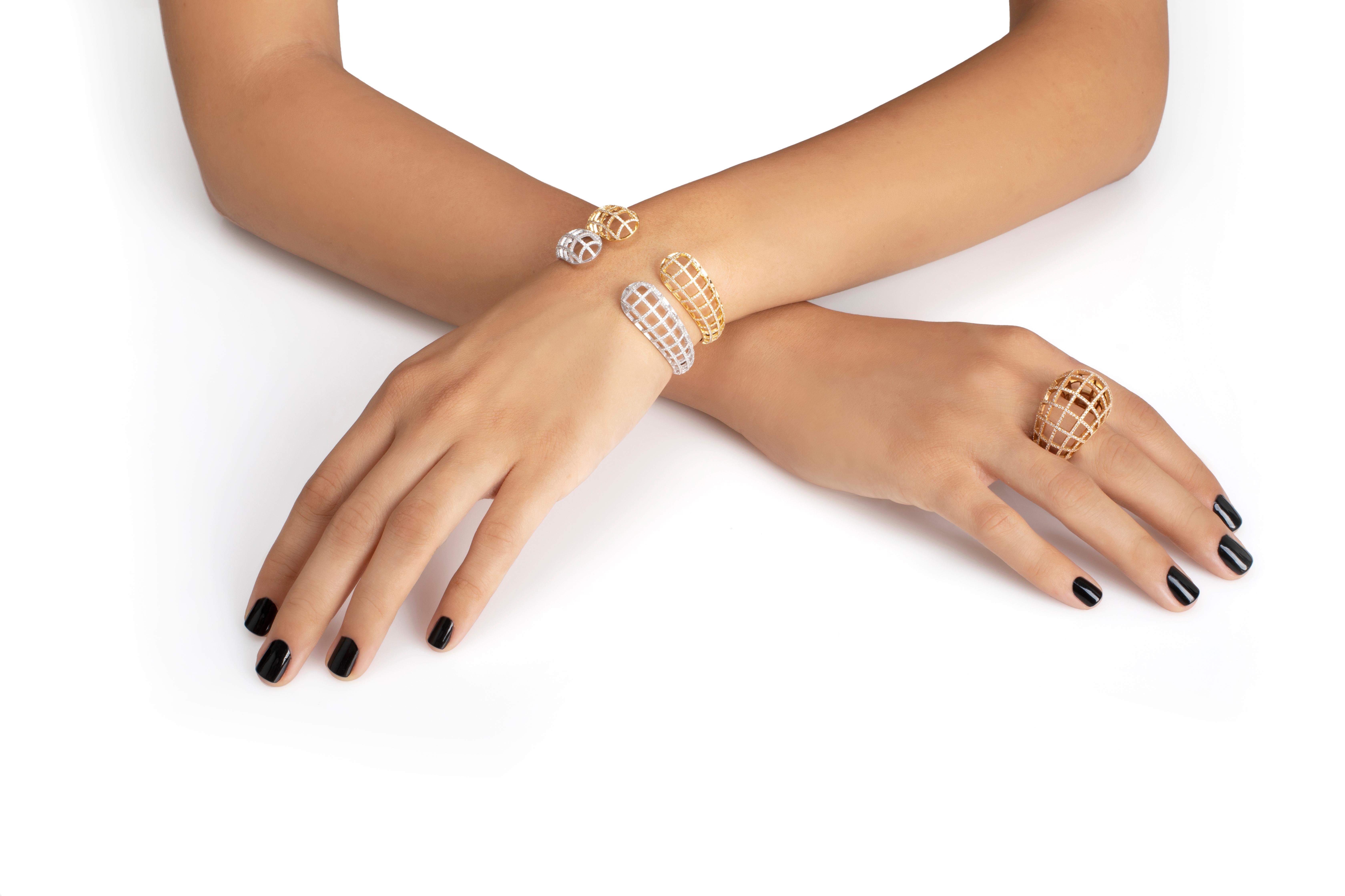 Matrix 18K Gold Einzelring mit 2,7CT weißen Diamanten im Angebot 1