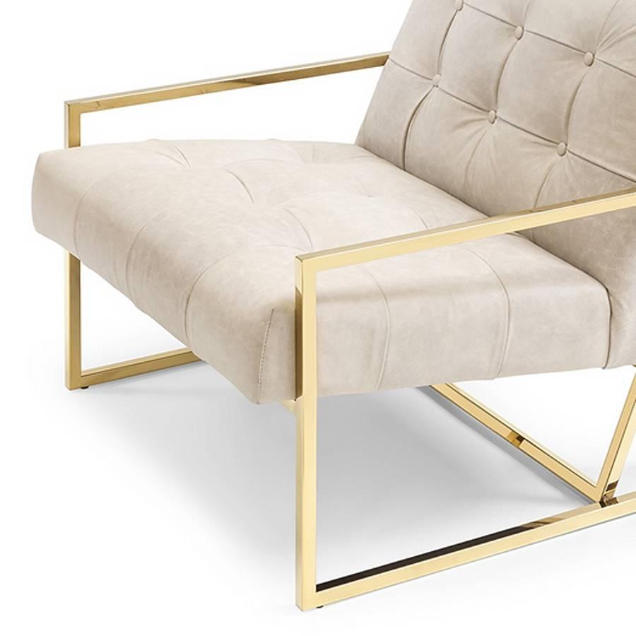 Matrix Armchair in Gold Finish In Excellent Condition For Sale In Paris, FR