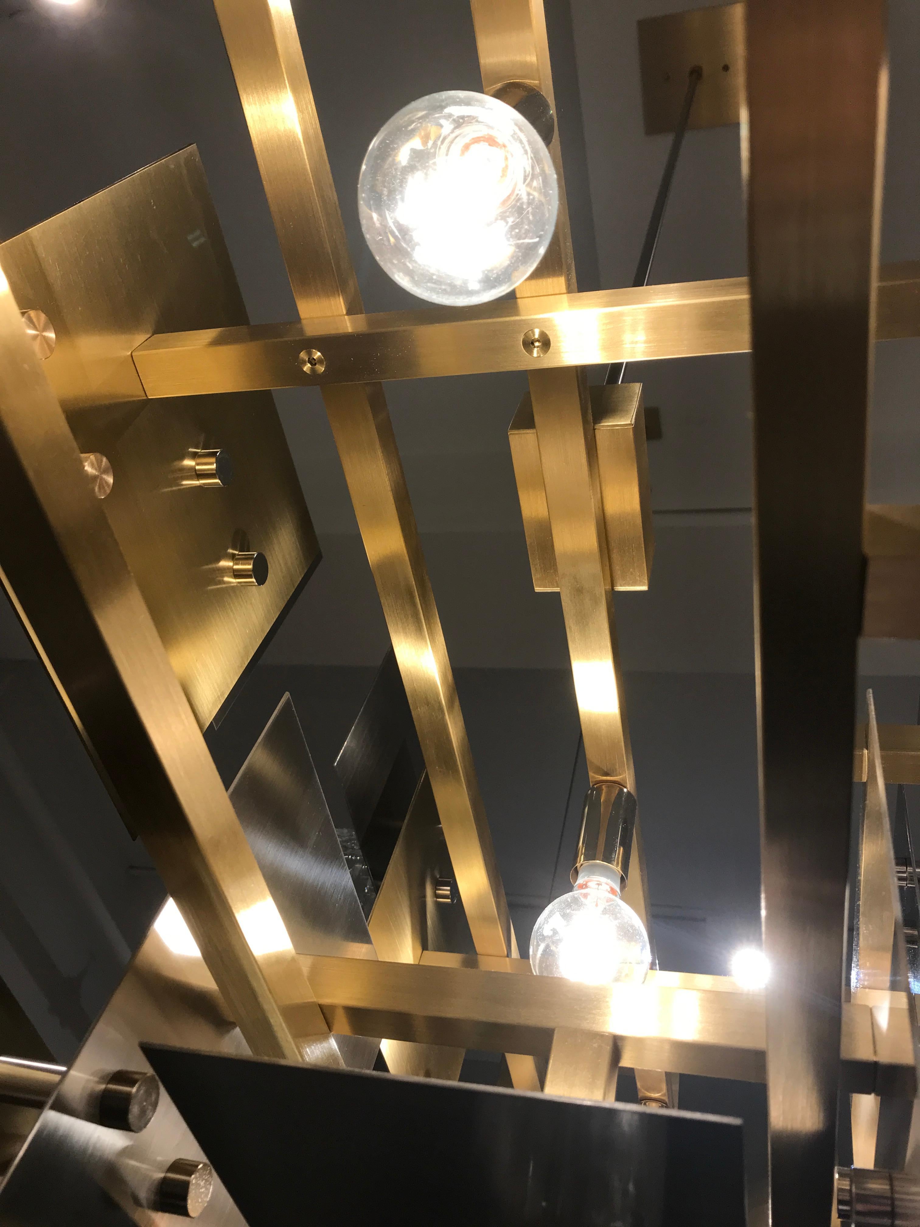 Modern Matrix Chandelier by Studio Bel Vetro For Sale