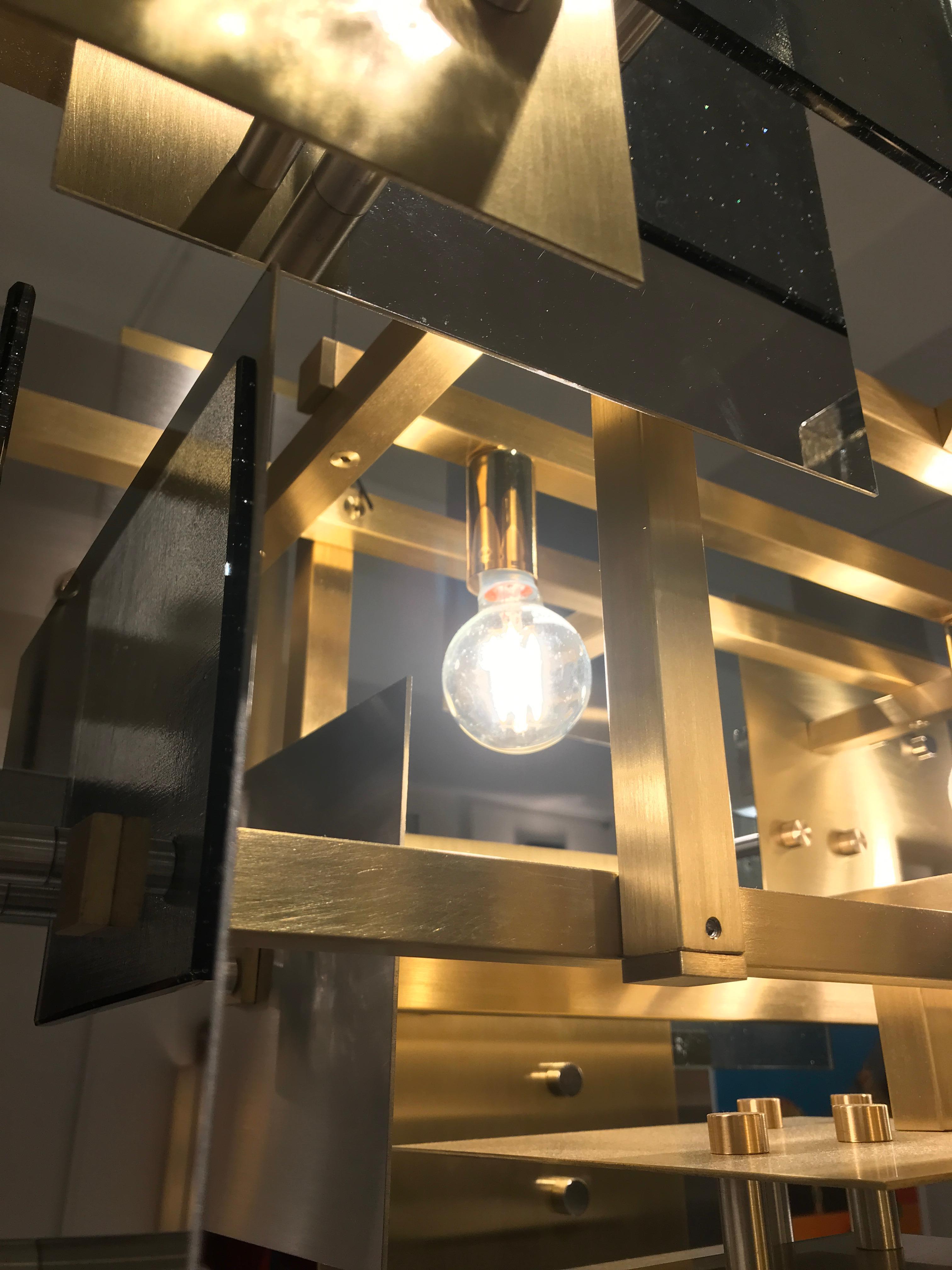 American Matrix Chandelier by Studio Bel Vetro For Sale