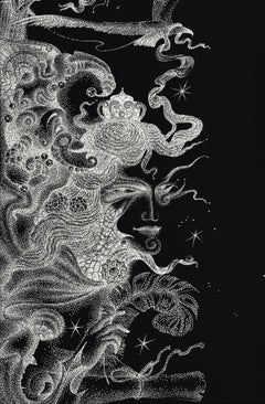 "Matrix", Swarovski Art 7000 Pearl Crystals on Hahnemühle Museum Paper