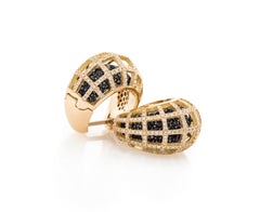 Matrix Double Mini Earrings in 18k Gold & Diamonds by Nada Ghazal Fine Jewelry