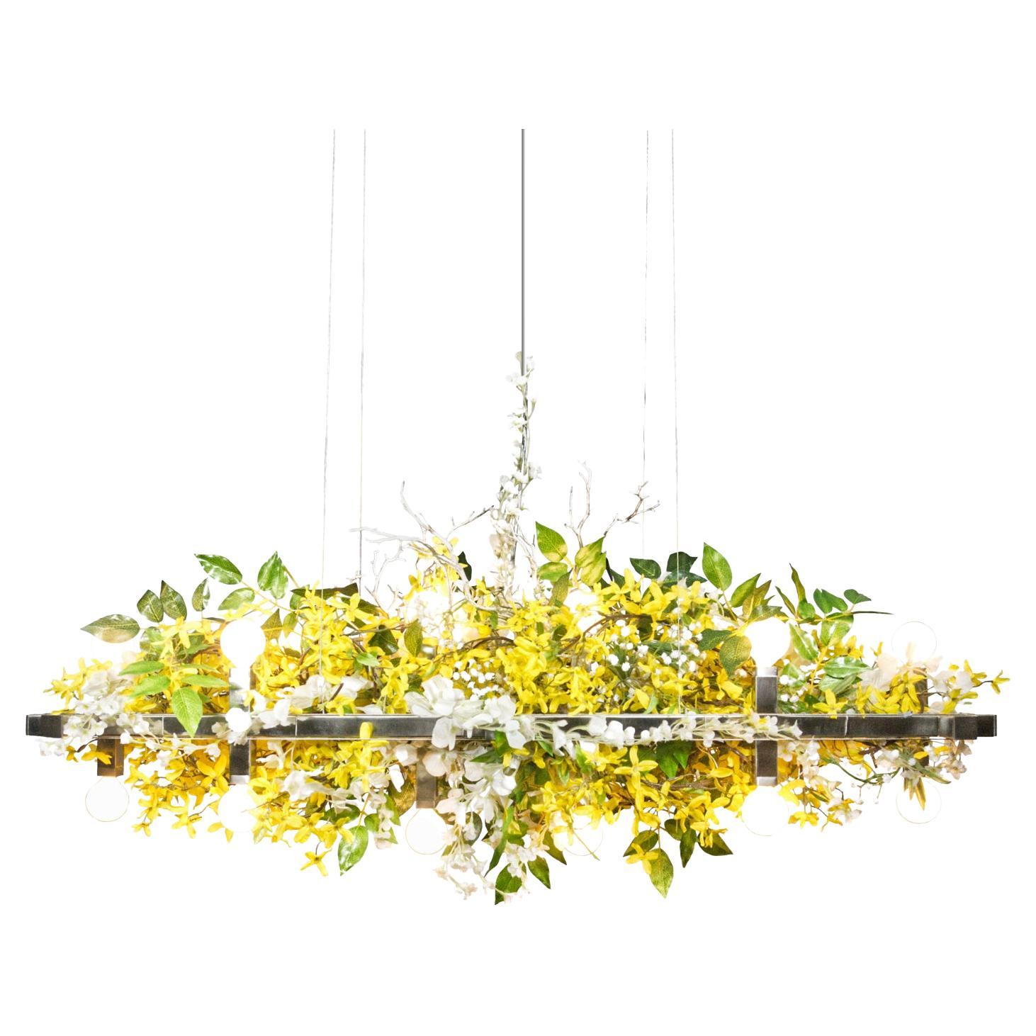 Matrix Floral Linear Suspension Chandelier by Michael McHale For Sale
