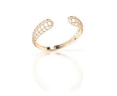 Matrix Single Diamond Cuff Bracelet in 18k Gold by Nada Ghazal Fine Jewelry