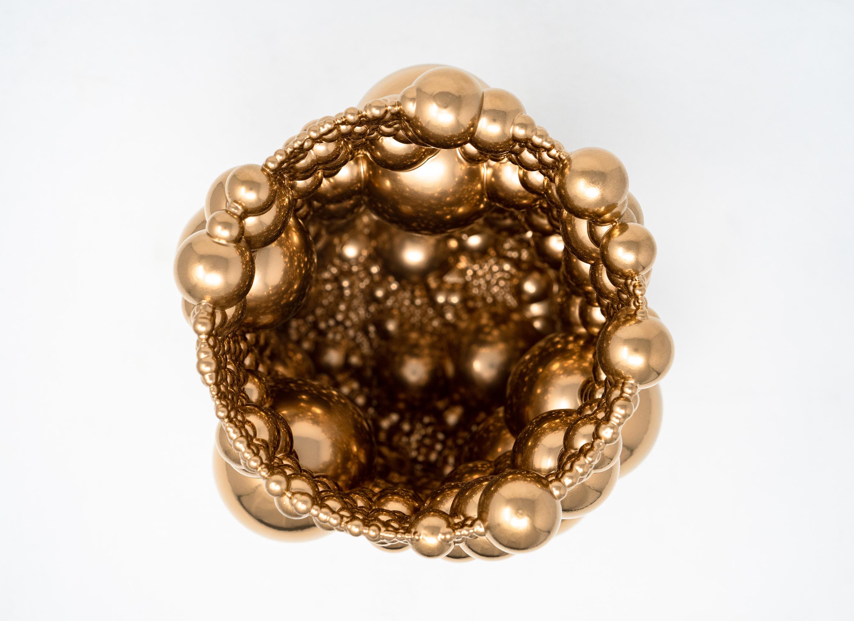 Painted Matrix Spheres Vase Dark Gold