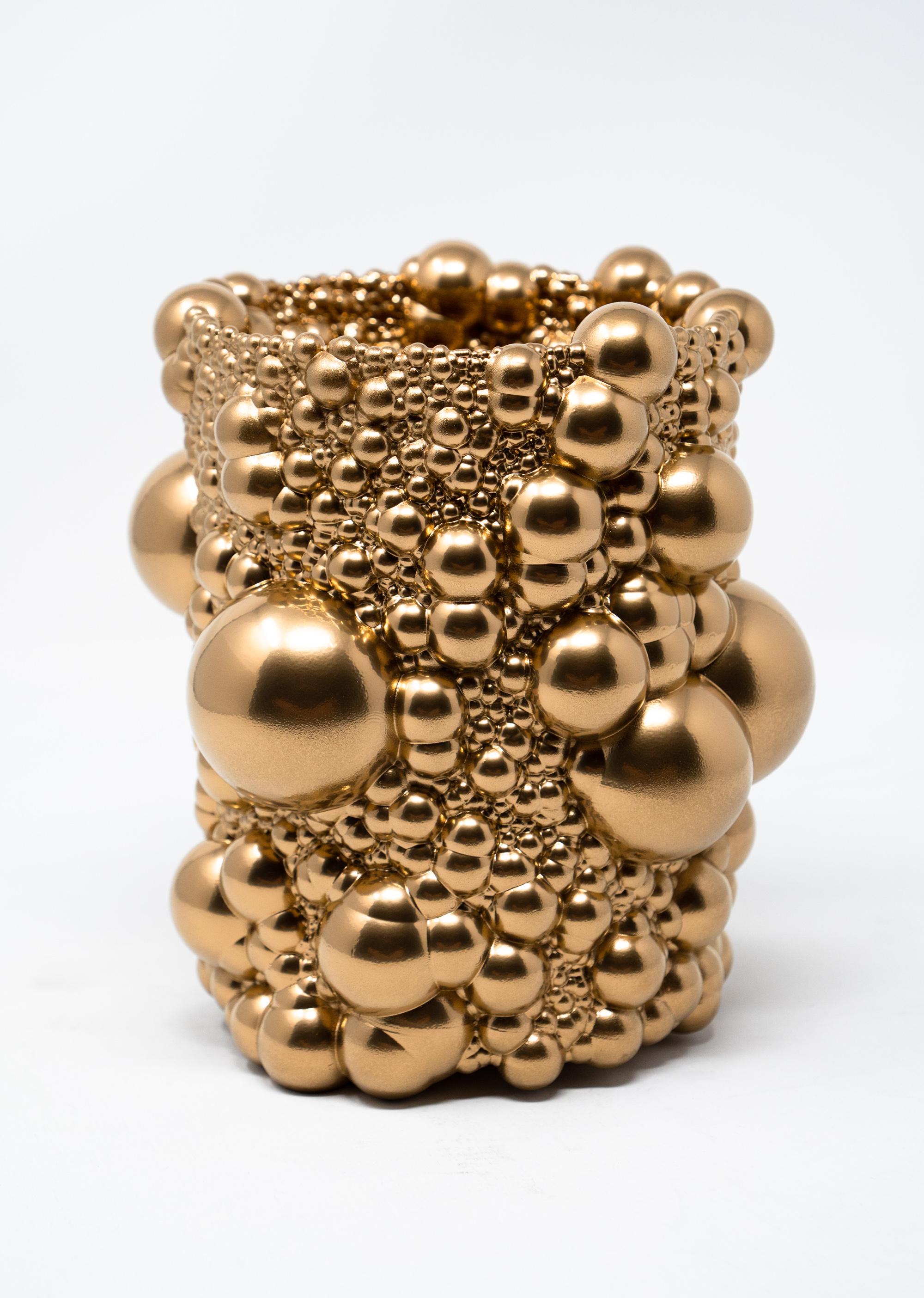 Matrix Spheres Vase Dark Gold In New Condition In San Jose del Cabo, BCS