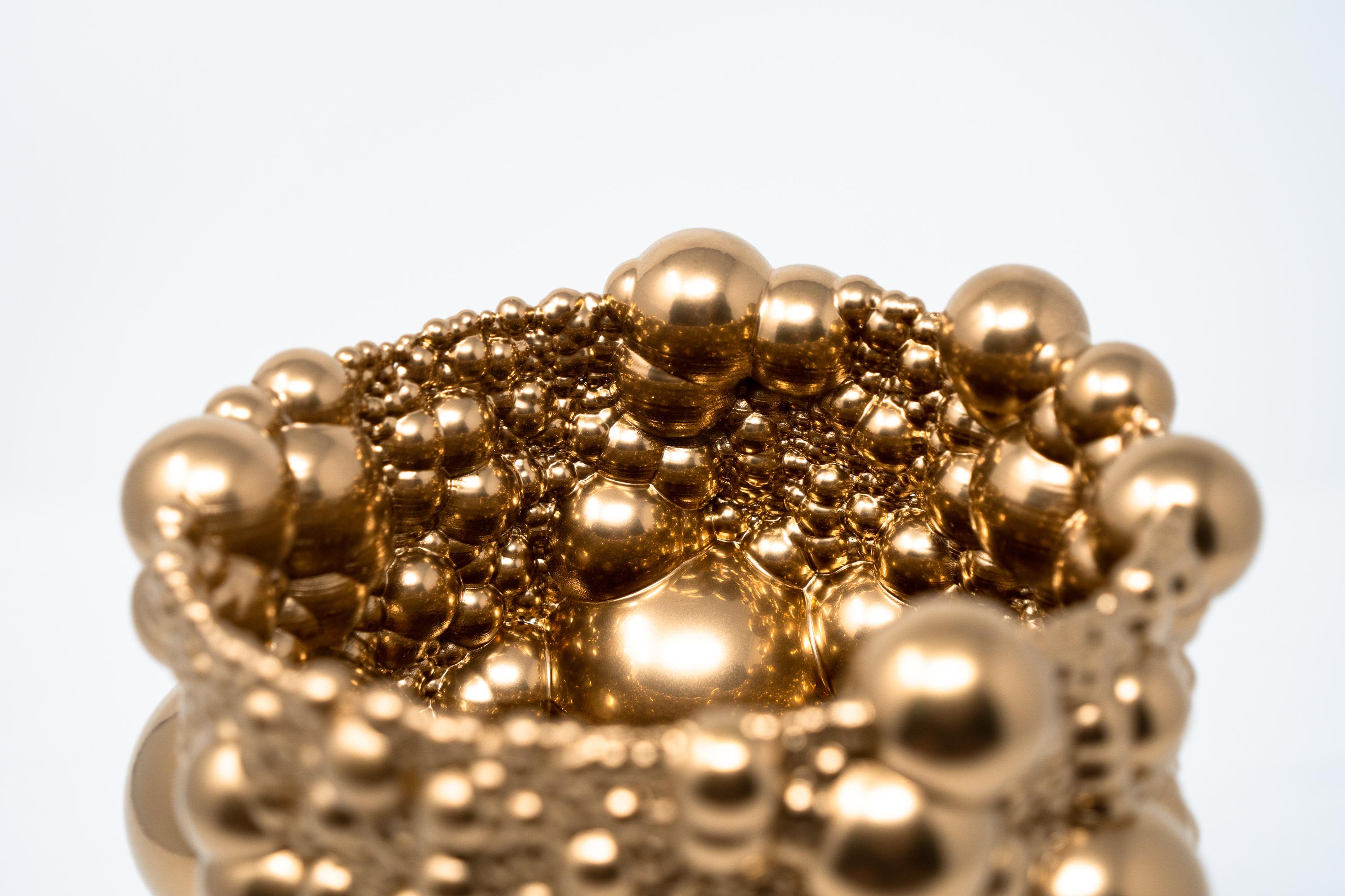 Contemporary Matrix Spheres Vase Dark Gold