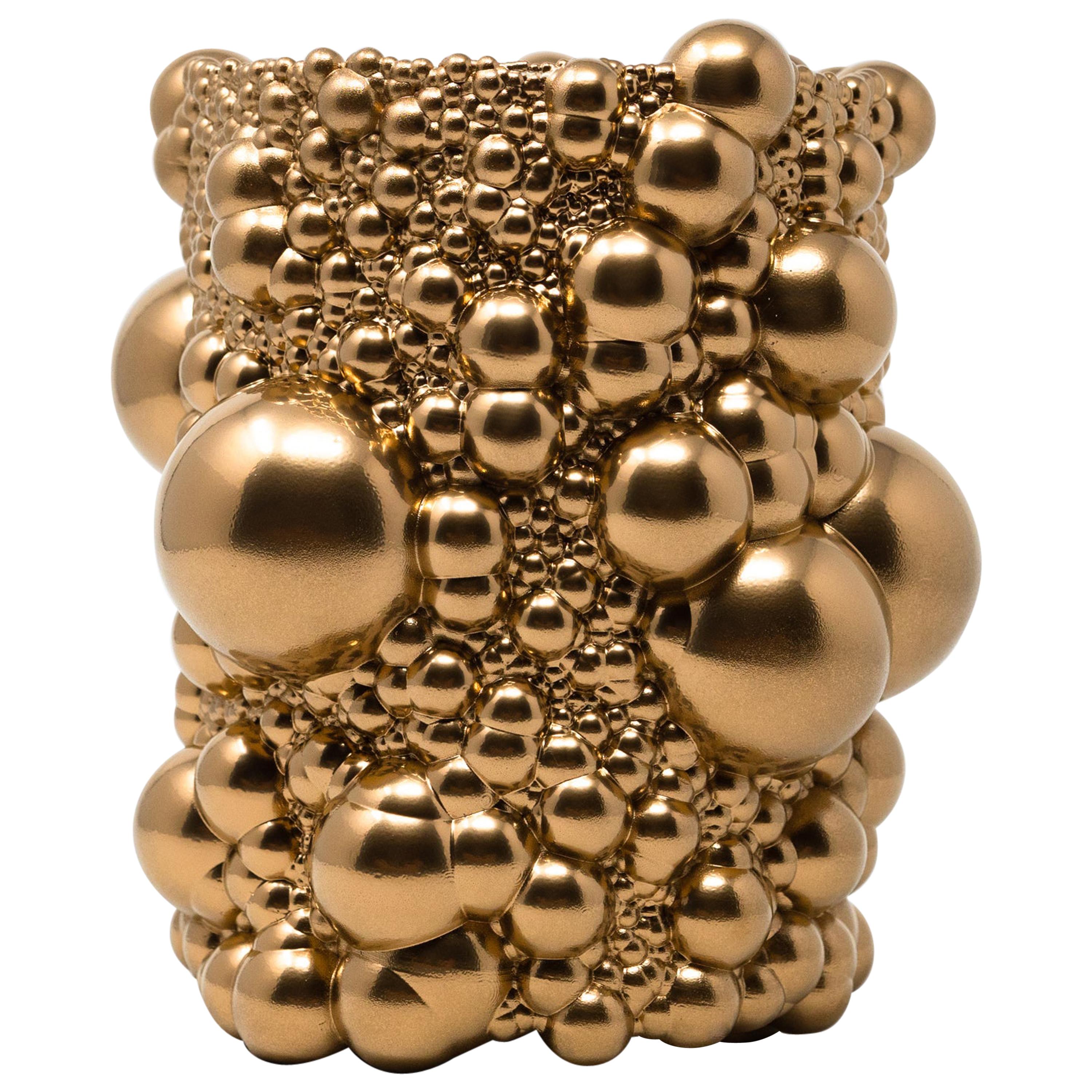 Matrix Spheres Vase Dark Gold