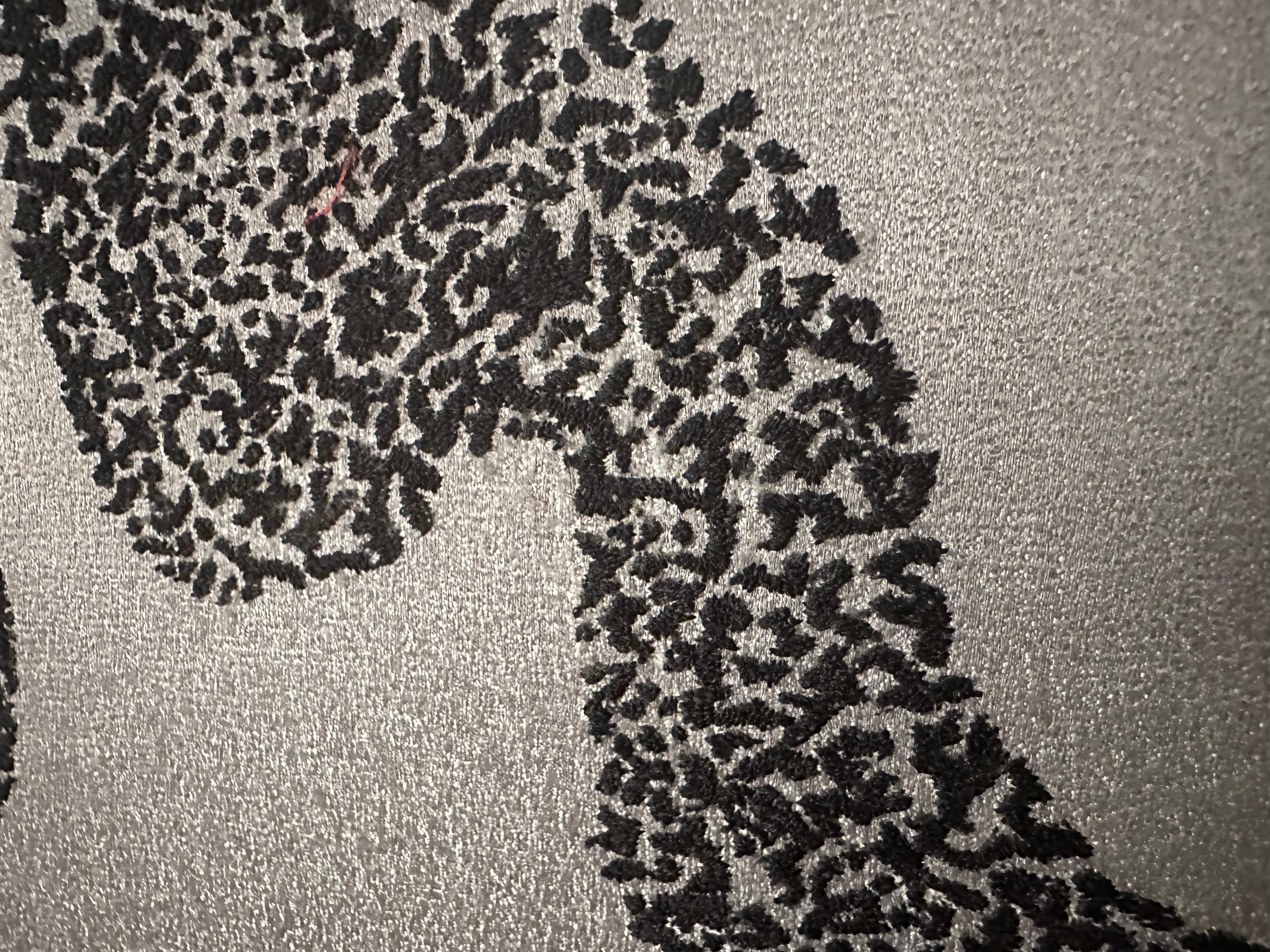 Matrix, Swarovski and Silver Threads Embroidered Tapestry , in Stock For Sale 3