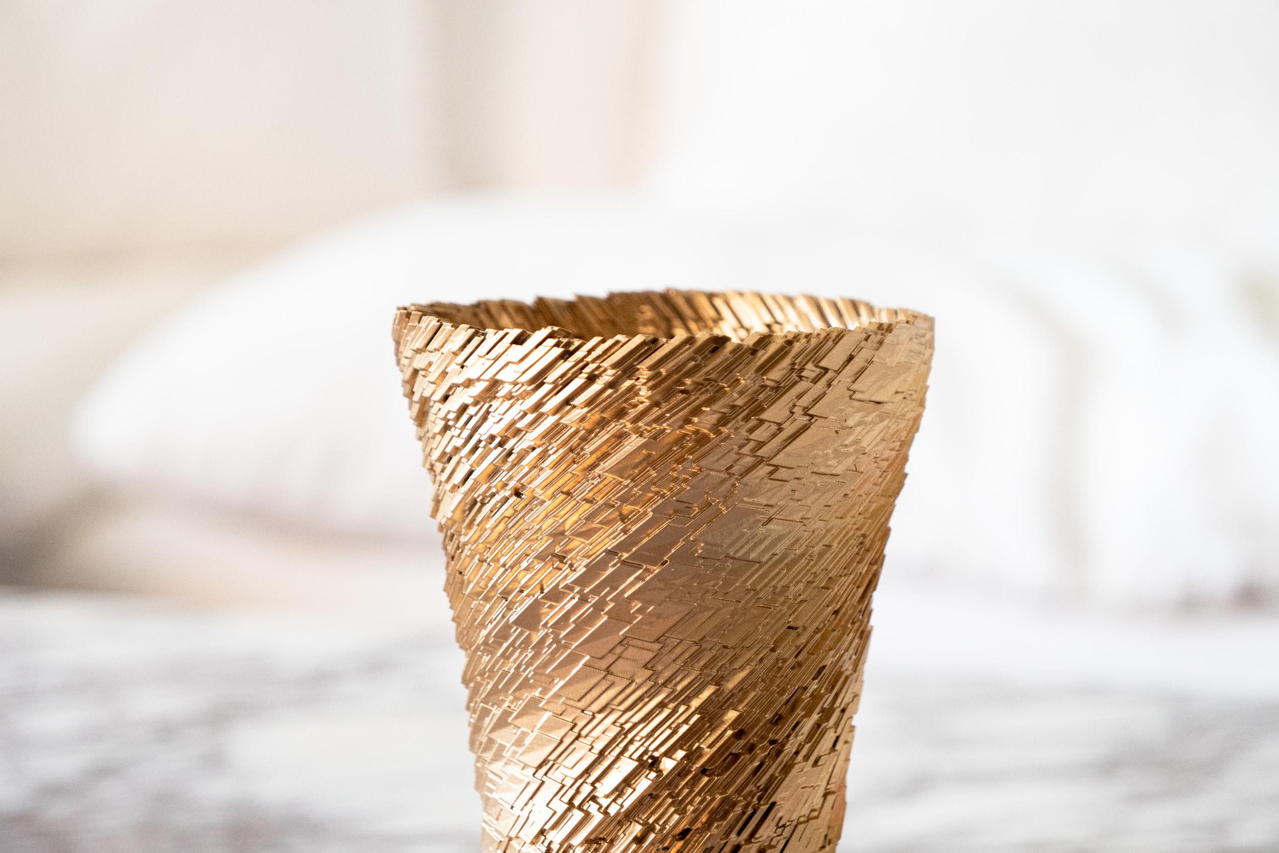 Contemporary Matrix Vase Gold For Sale