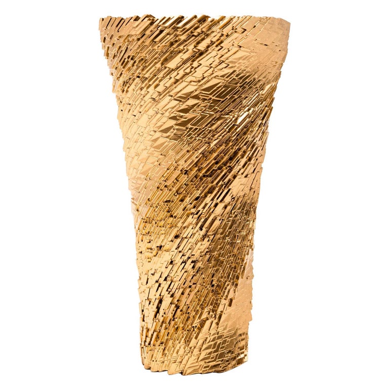 Matrix Vase Gold For Sale at 1stDibs