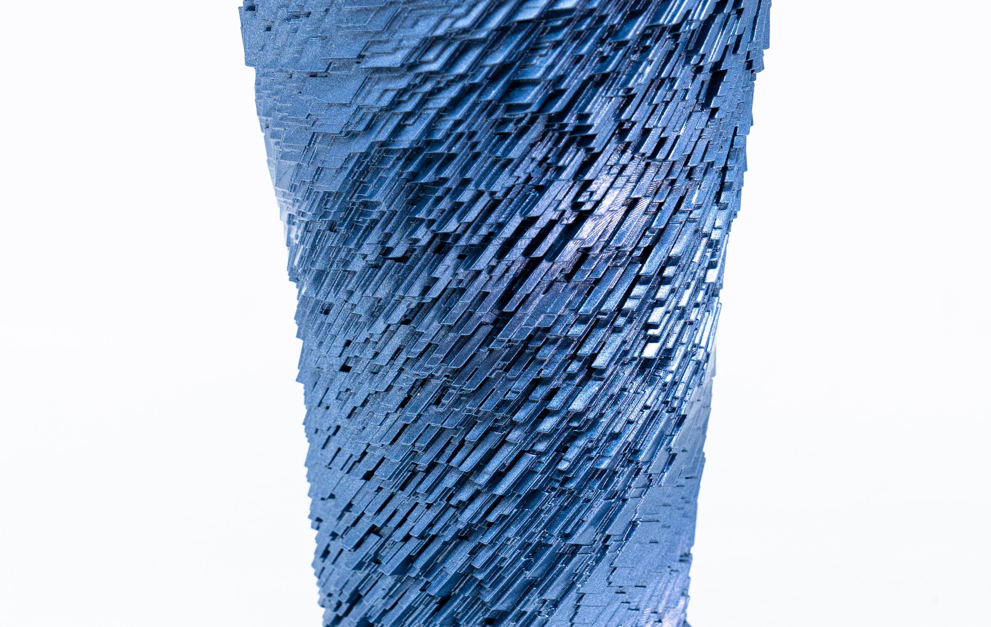 Resin Matrix Vase Ice Blue / Silver