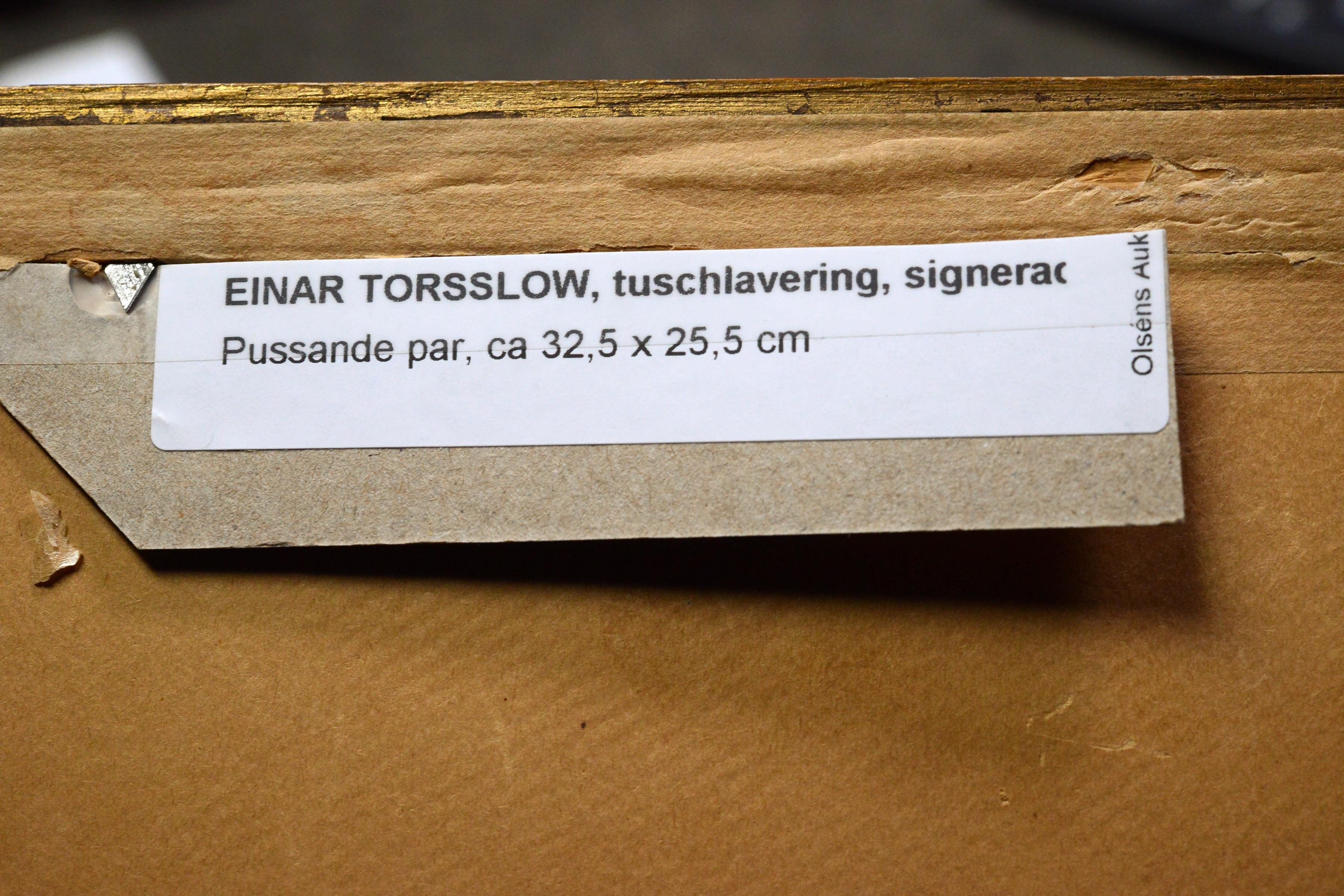 Seltene original schwedische Tuschezeichnung von Torsslow 1890 Andersen Fairy Tale Art im Angebot 4