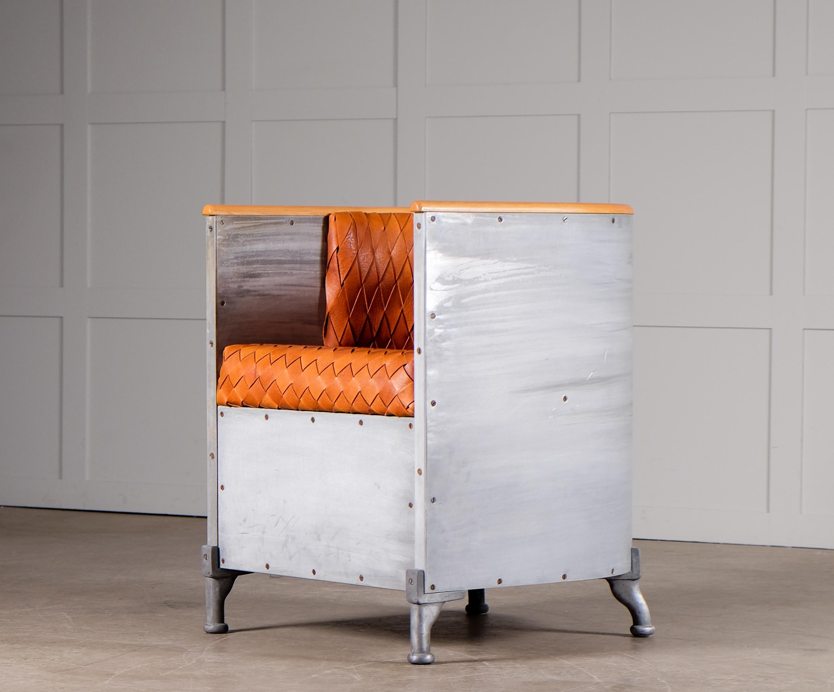 Steel Mats Theselius 'Aluminium Chair' Edition 163/200 by Källemo, 1990s For Sale