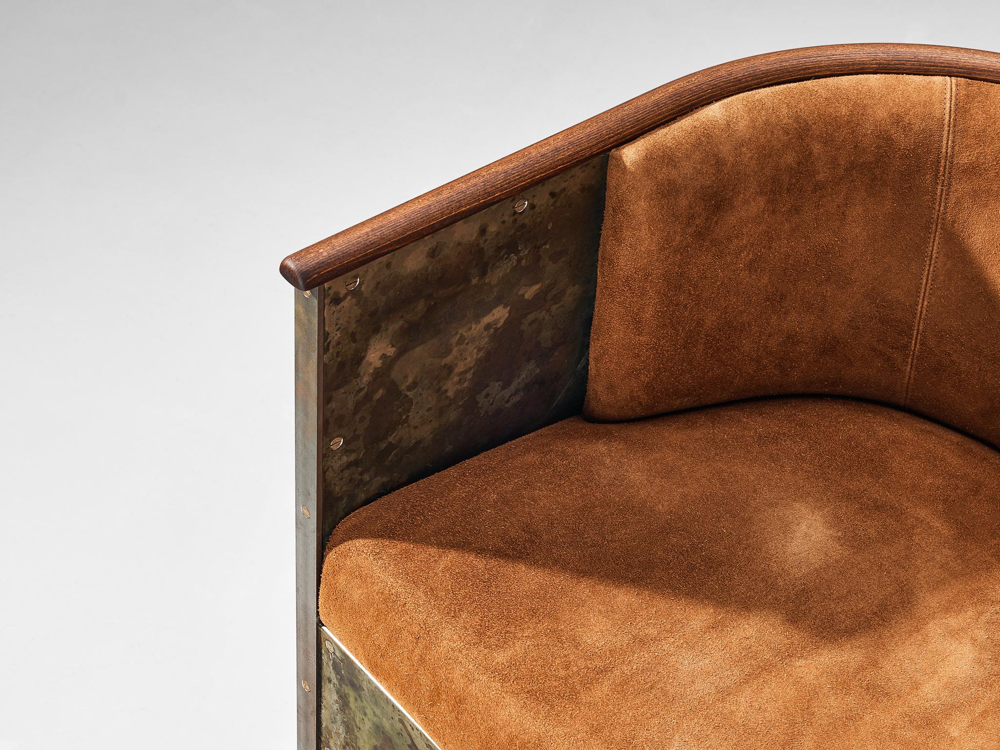 Mats Theselius for Källemo AB Limited Edition 'Järn Mocca' Lounge Chair  1
