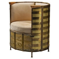 Mats Theselius for Källemo Ab Limited Edition Lounge Chair 'El Dorado' in Brass