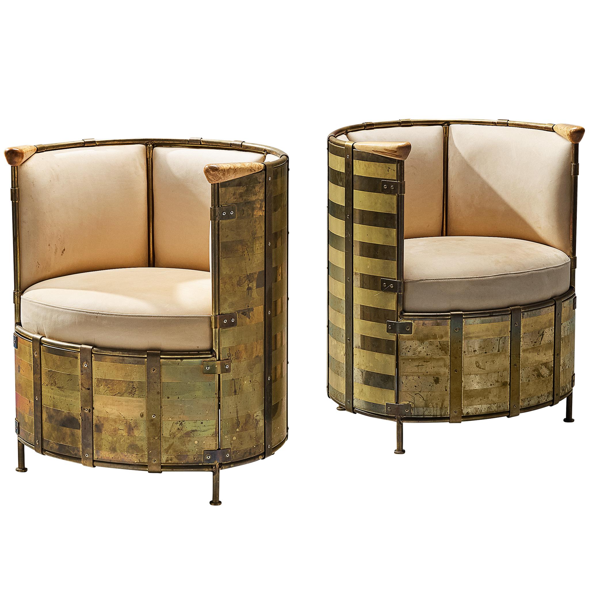 Mats Theselius for Källemo Ab Limited Edition Lounge Chair 'El Dorado' in Brass
