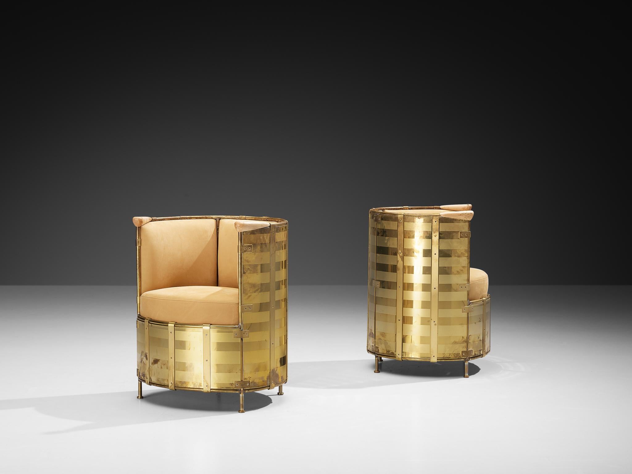 Suédois Mats Theselius for Källemo AB Limited Edition Pair of Lounge Chairs 'El Dorado' (Paire de chaises longues 'El Dorado') en vente