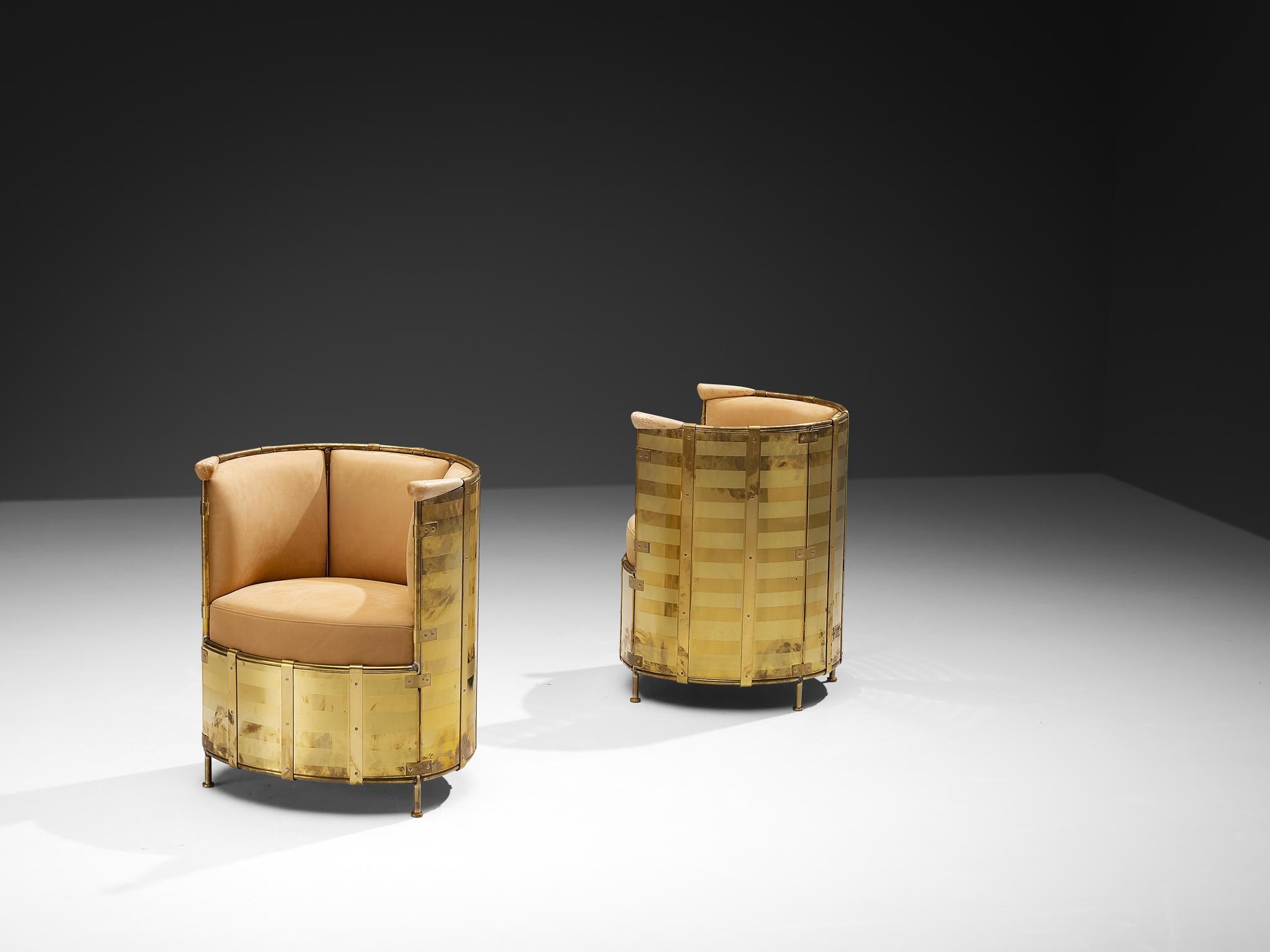 XXIe siècle et contemporain Mats Theselius for Källemo AB Limited Edition Pair of Lounge Chairs 'El Dorado' (Paire de chaises longues 'El Dorado') en vente