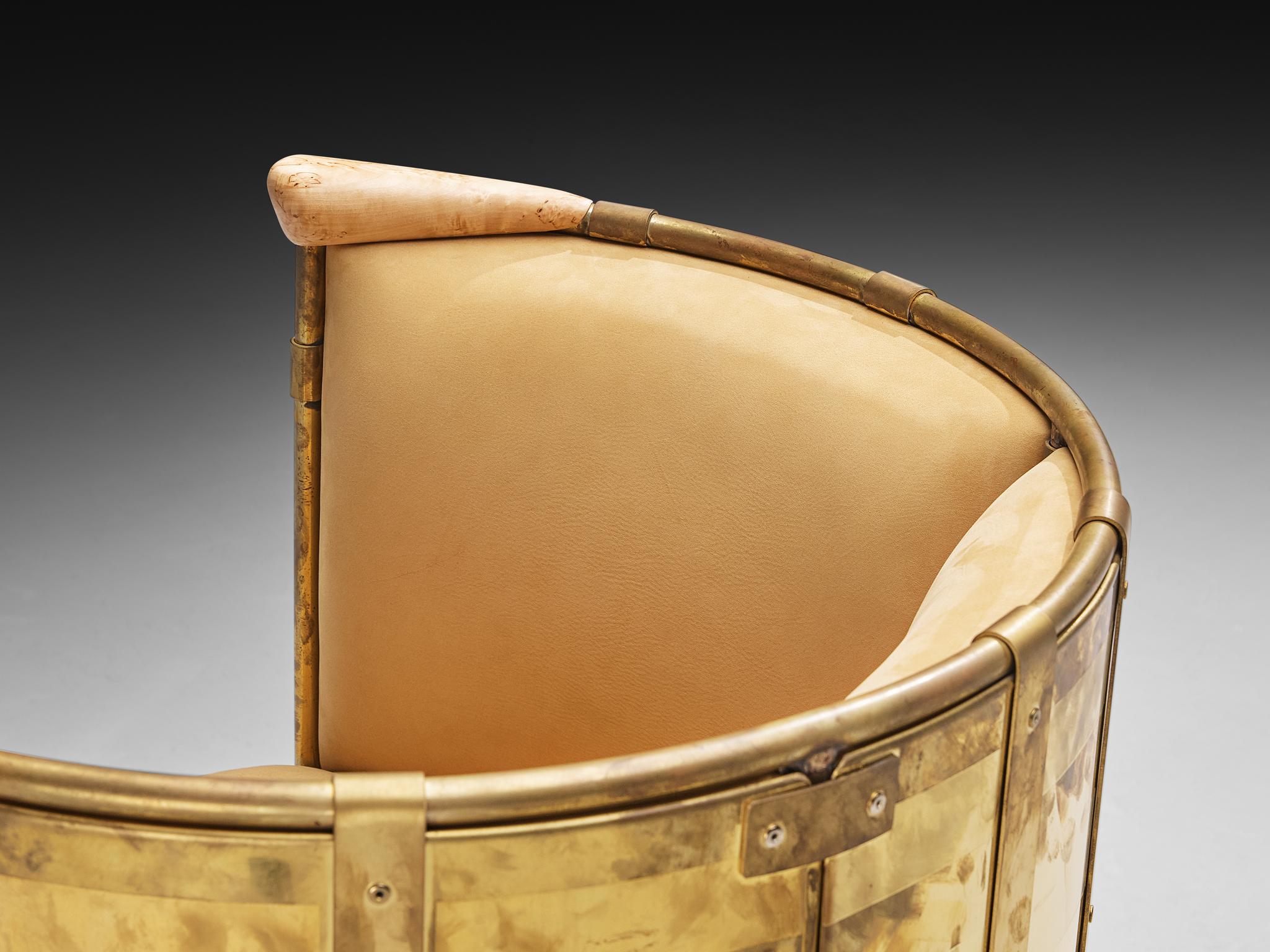 Laiton Mats Theselius for Källemo AB Limited Edition Pair of Lounge Chairs 'El Dorado' (Paire de chaises longues 'El Dorado') en vente
