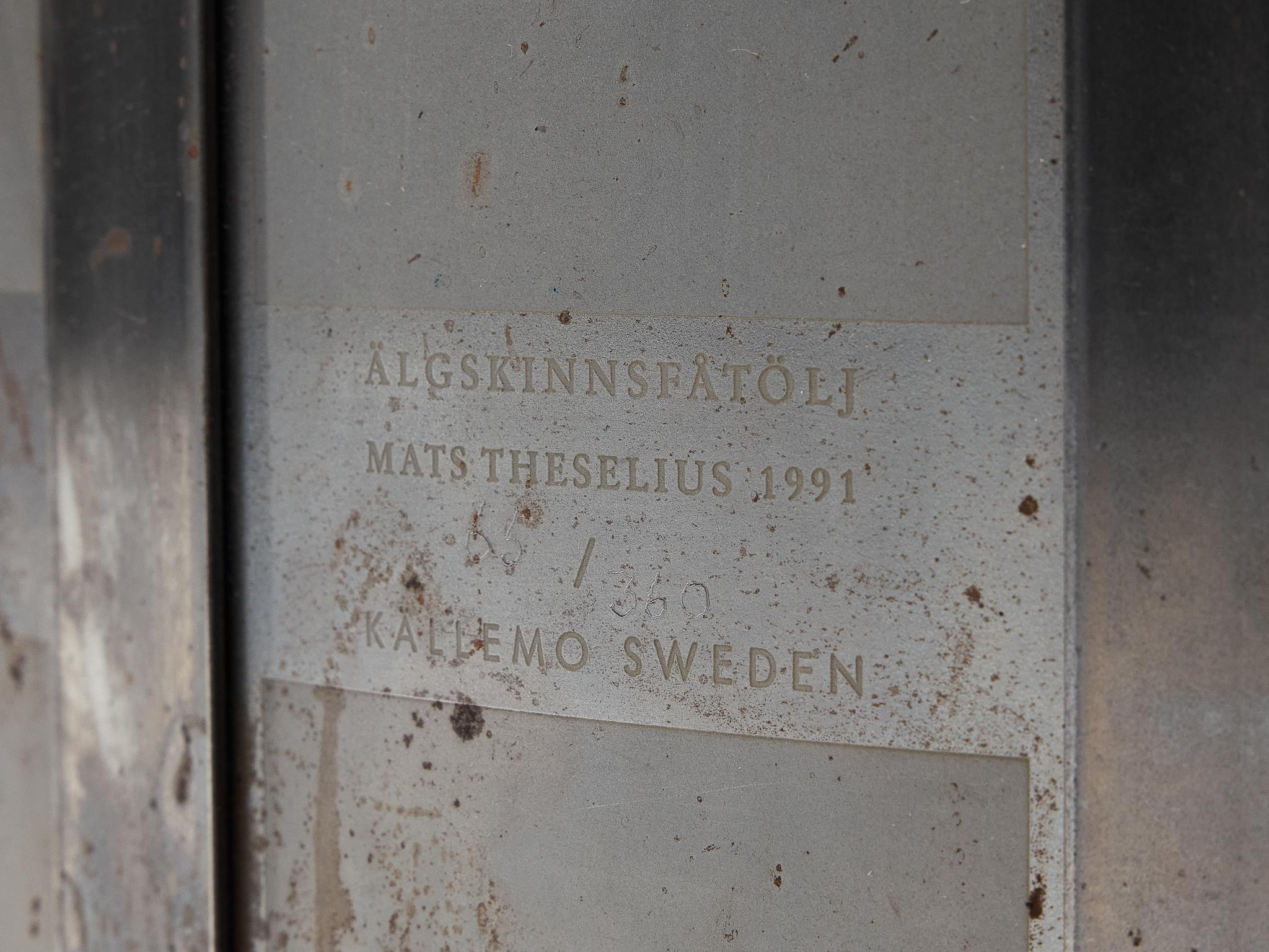 Mats Theselius for Källemo 'Älgskinnsfåtölj' Lounge Chair in Metal  5