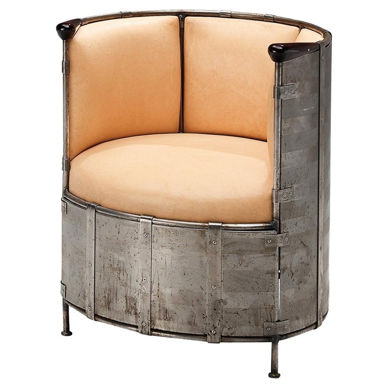 Mats Theselius for Källemo 'Älgskinnsfåtölj' Lounge Chair in Metal For ...