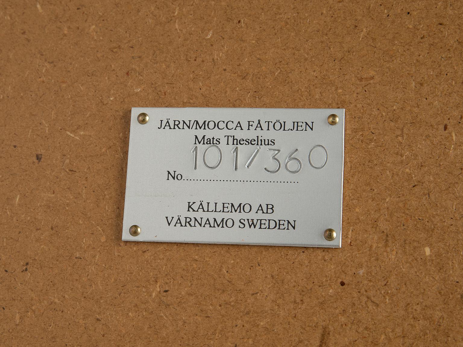 Mats Theselius for Källemo 'Järn/Mocca' Fätöljen Easy Chair 101/360 2