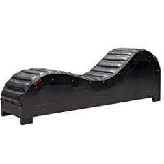 Mats Theselius for Källemo Limited Edition Chaise Lounge in Black Leather