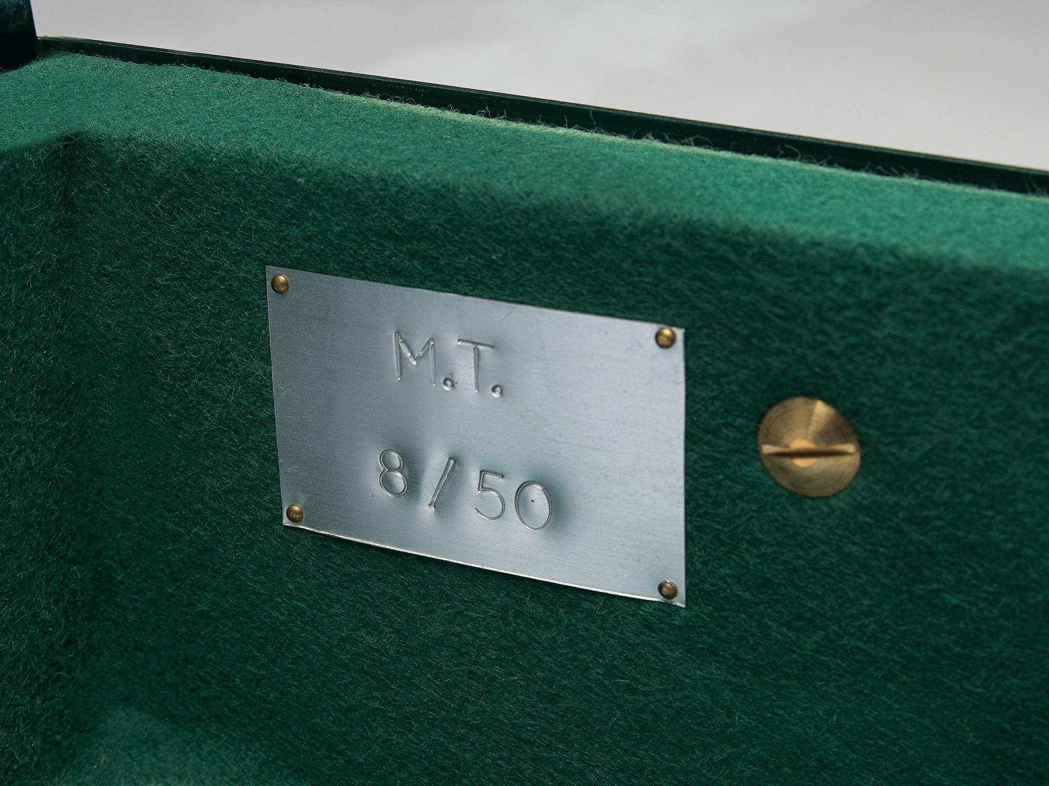 Mats Theselius for Källemo Limited Edition Chaise Lounge en cuir vert  en vente 2