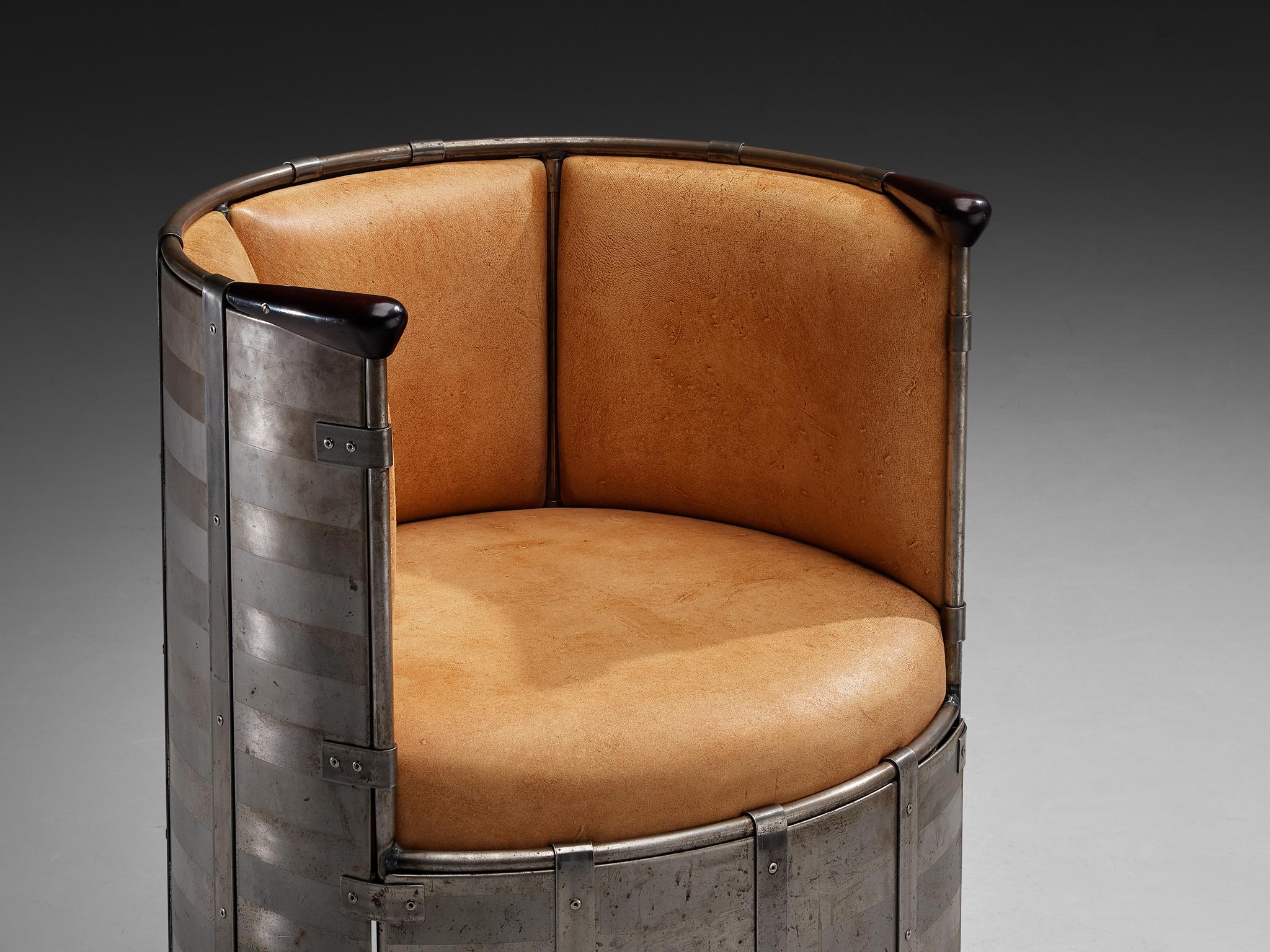 Scandinave moderne Mats Theselius for Källemo Limited Edition Lounge Chair Älgskinnsfåtölj' (Chaise longue en édition limitée) en vente