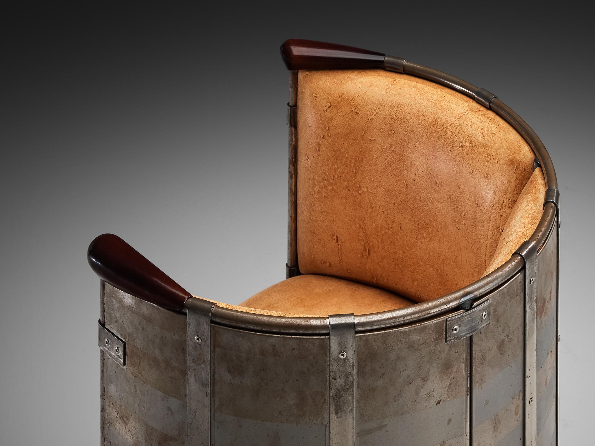 Mats Theselius for Källemo Limited Edition Lounge Chair Älgskinnsfåtölj' (Chaise longue en édition limitée) Bon état - En vente à Waalwijk, NL