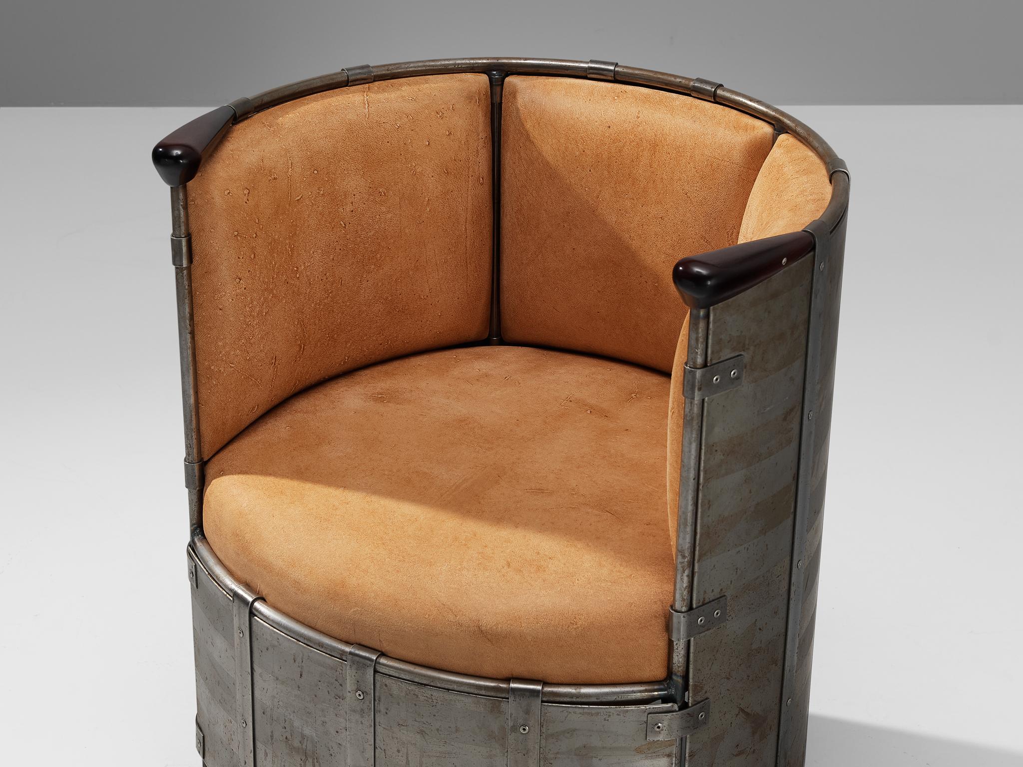 Late 20th Century Mats Theselius for Källemo Limited Edition Lounge Chair Älgskinnsfåtölj’  For Sale