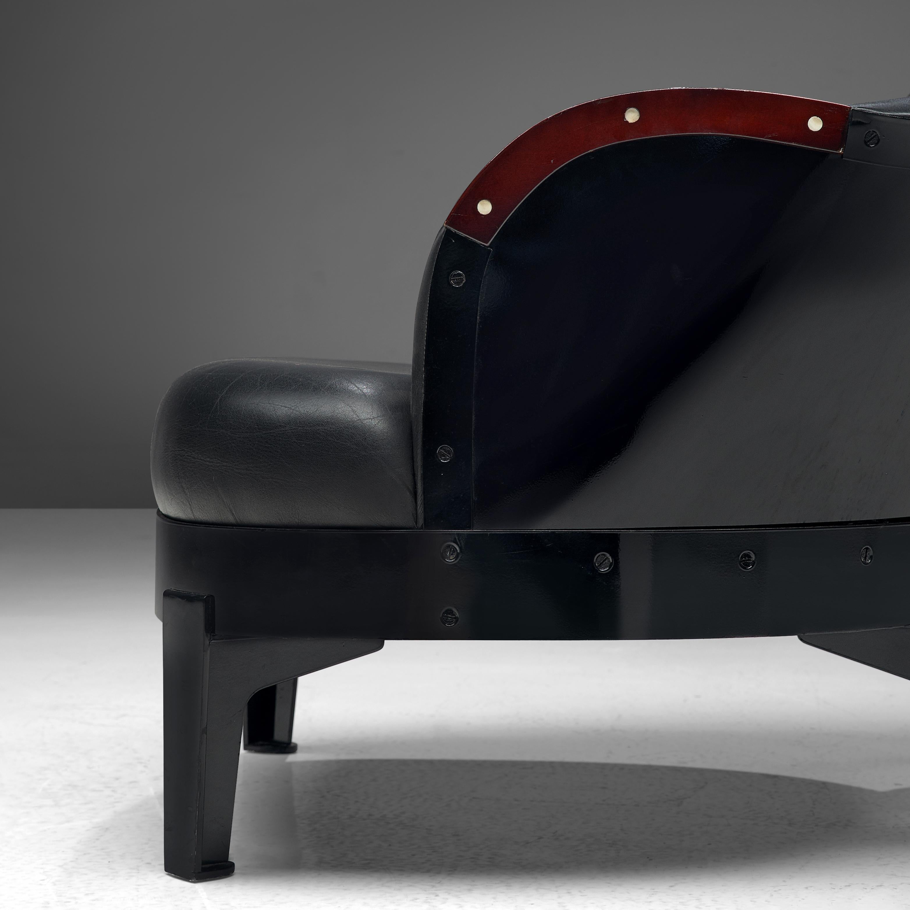 Late 20th Century Mats Theselius for Källemo 'The Ritz' Lounge Chair in Black Leather