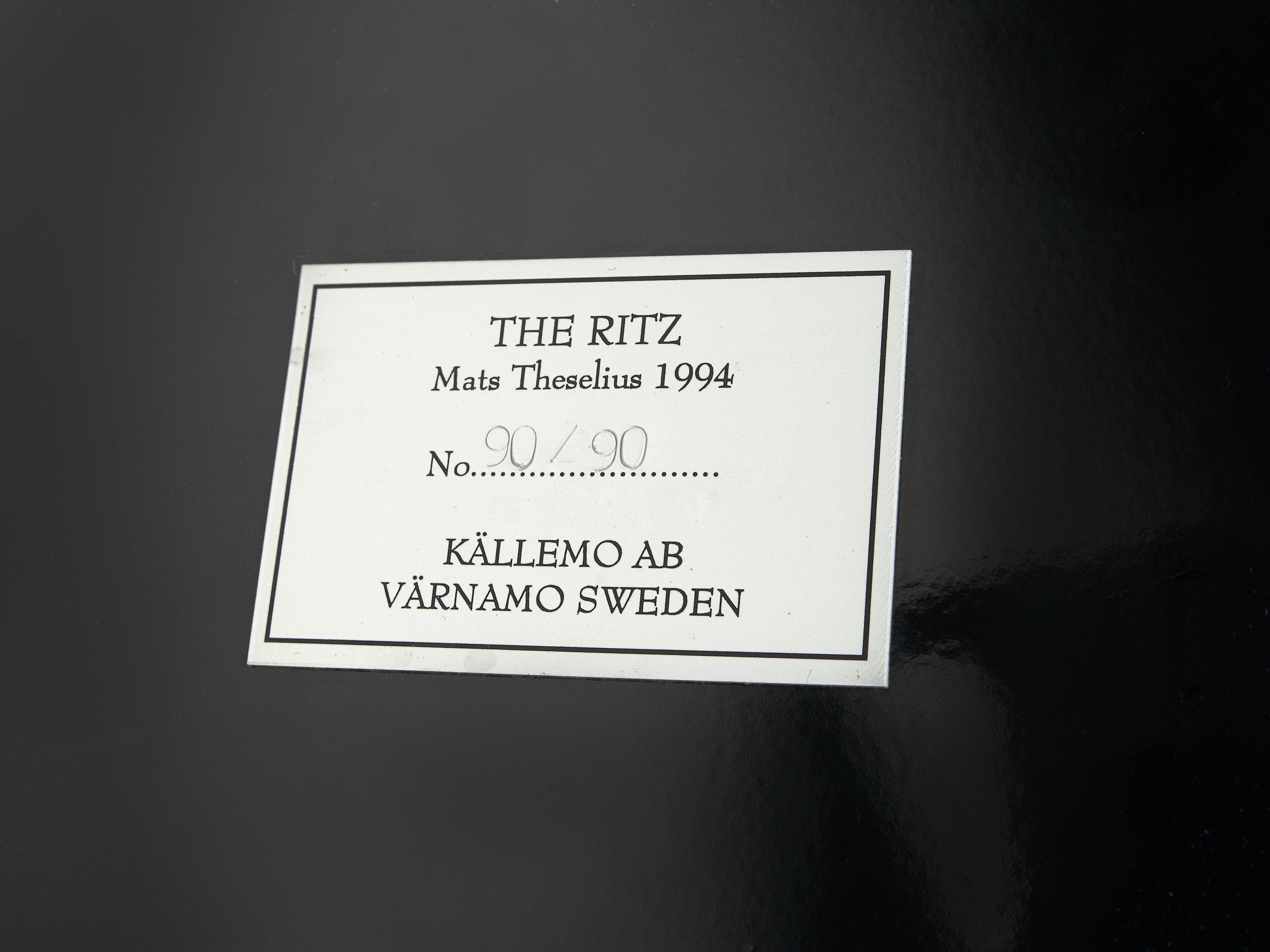 Mats Theselius for Källemo 'The Ritz' Lounge Chair in Black Leather 1