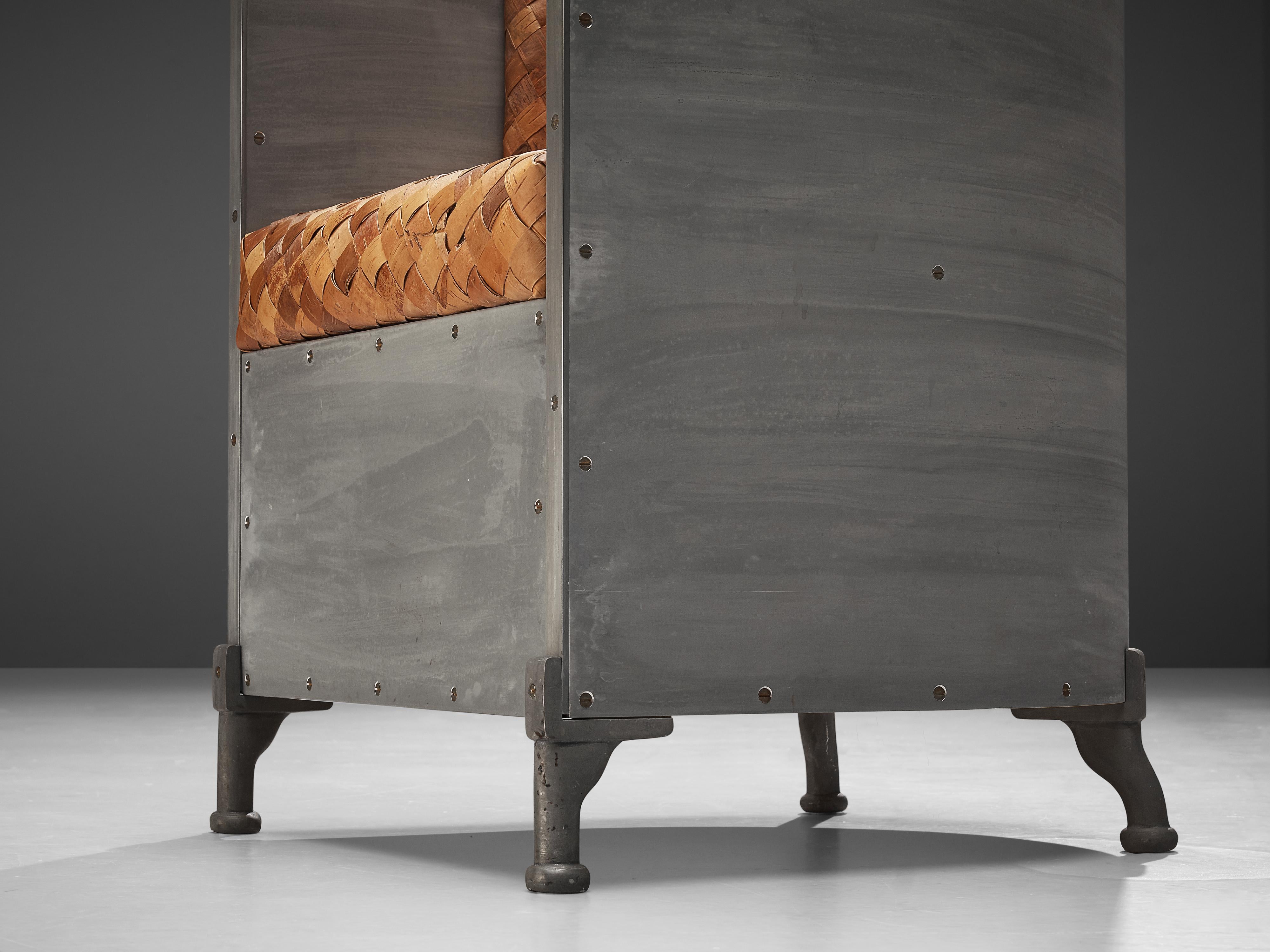 Scandinavian Modern Mats Theselius Limited Edition Lounge Chair in Woven Birch Bark