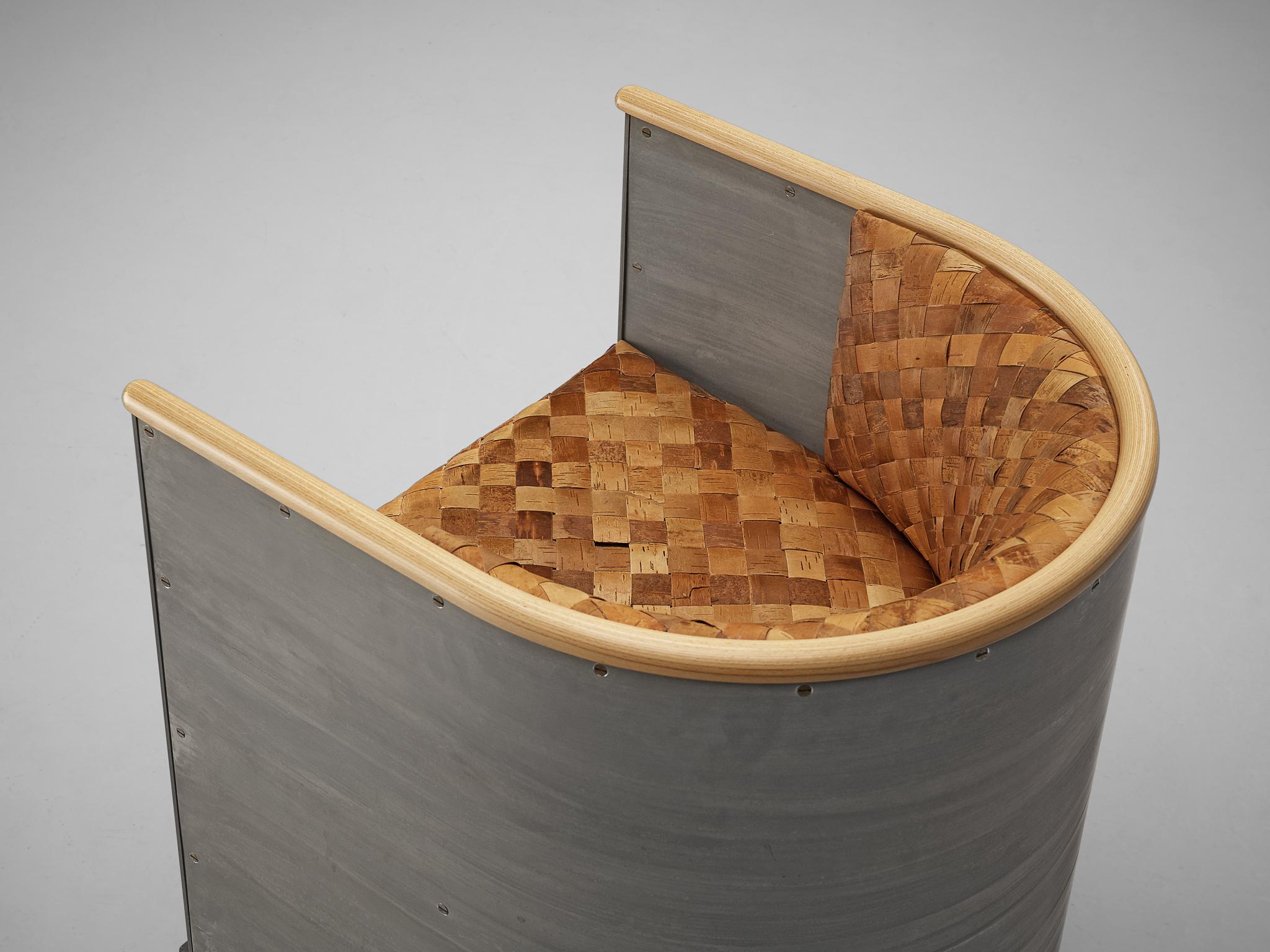 Mats Theselius: Loungesessel in limitierter Auflage aus geflochtener Birkenholzbark  im Zustand „Gut“ im Angebot in Waalwijk, NL