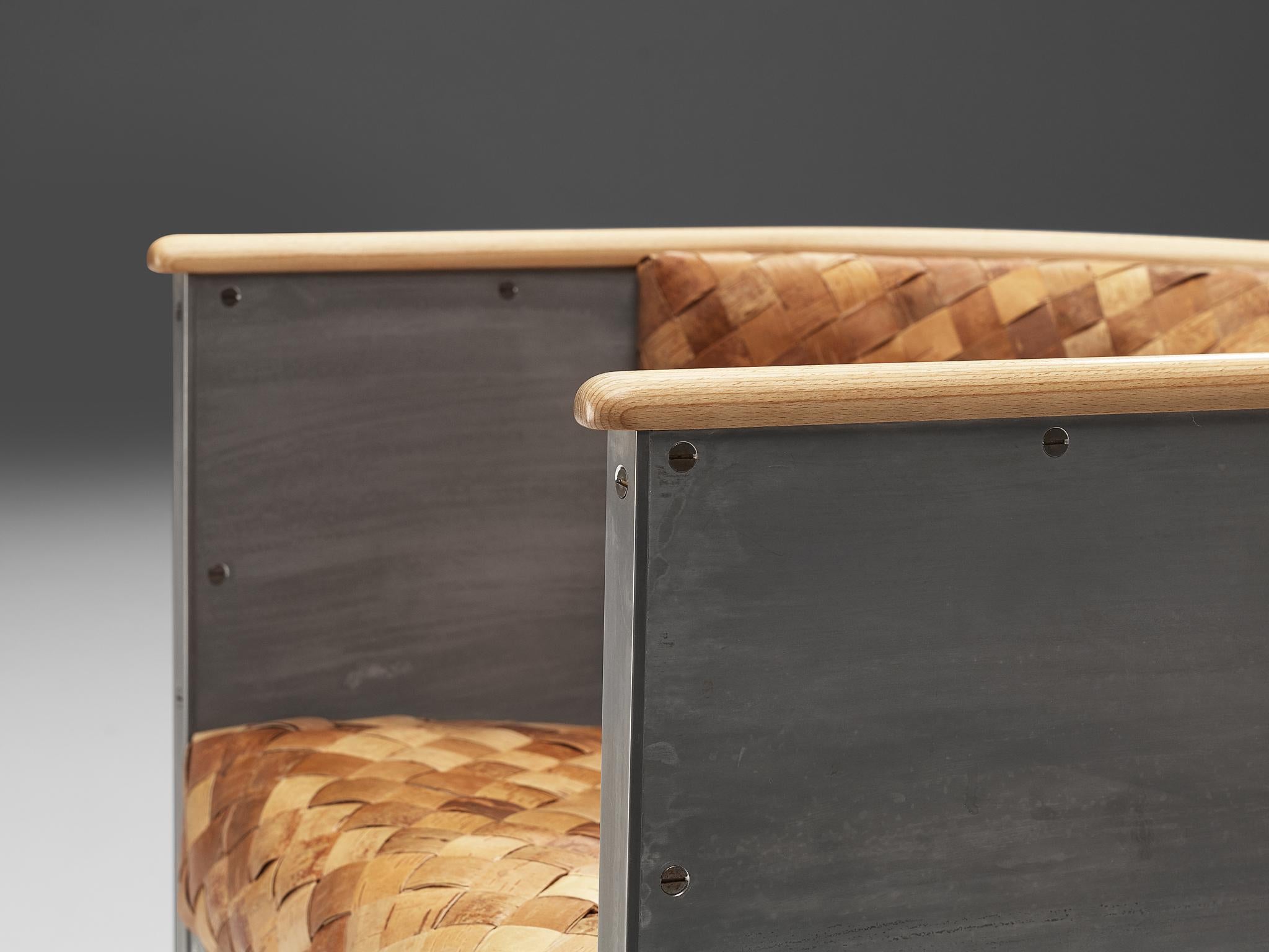 Mats Theselius: Loungesessel in limitierter Auflage aus geflochtener Birkenholzbark  im Angebot 1