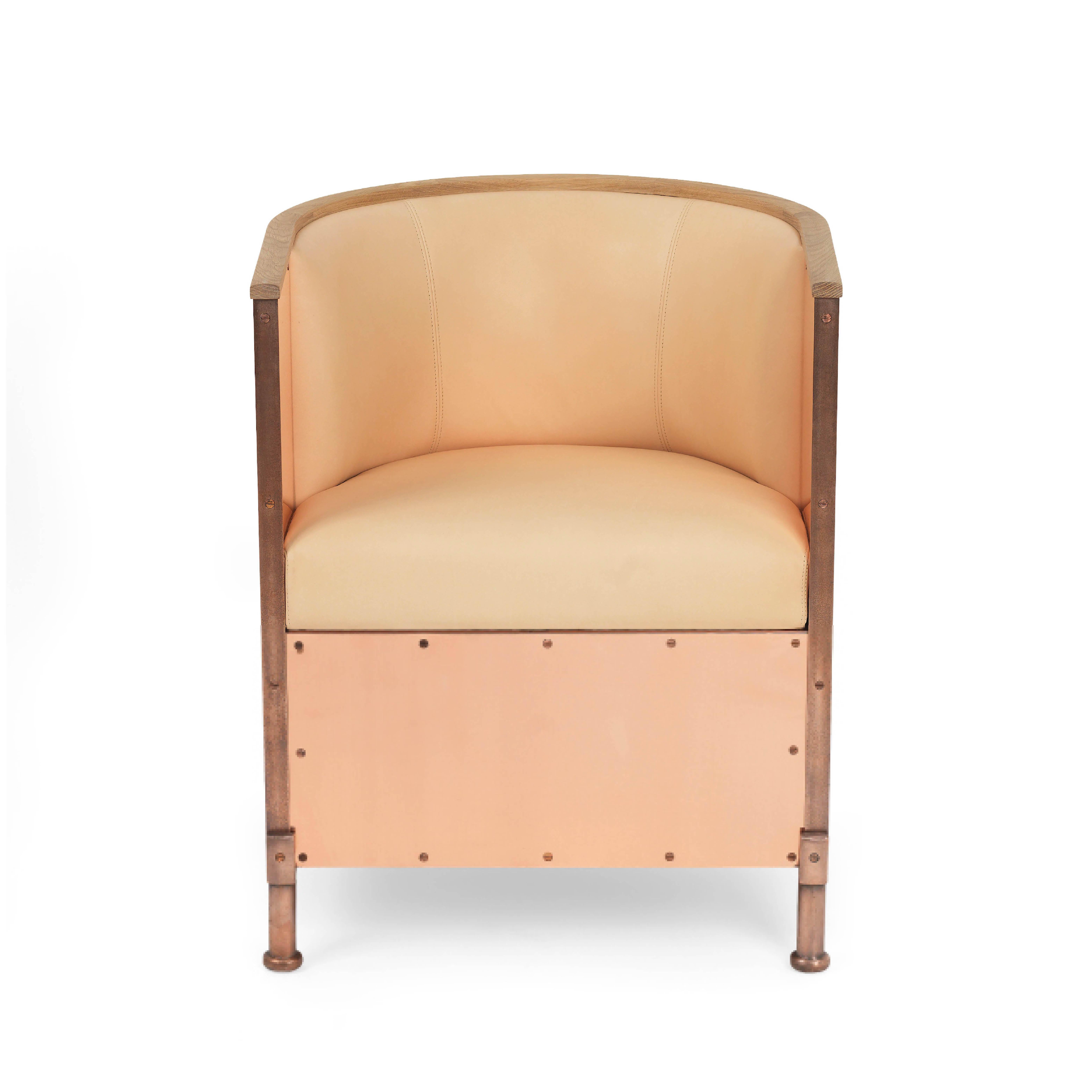Post-Modern Mats Theselius 'Rose Copper Armchair' for Källemo, Sweden, after 1990 For Sale